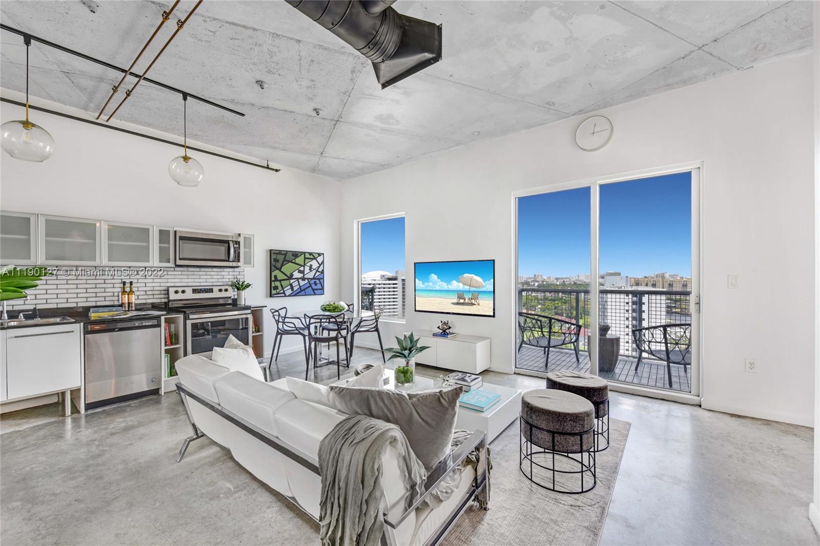 AVAILABLE MAY 1st - Designed by Chad Oppenheim (architect), Neo Lofts on the River is a waterfront condo that set the bar for all development on the River. Beyond it’s open floorplan design, the building comes fully equipped with a restaurant, 24/7 front desk reception, valet parking, beach-entry pool, jacuzzi (day/night), gym equipped w/ blue-tooth system, Dog Park, Zen garden, BBQ garden, Club house (a/v system and pool table), Business center, Sauna, and Tennis Courts. Walk to Casablanca or Kiki on the River, Crust Pizza or The Wharf. The unit has been professionally decorated to maximize this beautiful open layout (W&D inside). The kitchen appliances and smart a/c are completely new. The balcony faces north, allowing you to enjoy sunrise and sunset views of Miami (from the Bay to MIA).