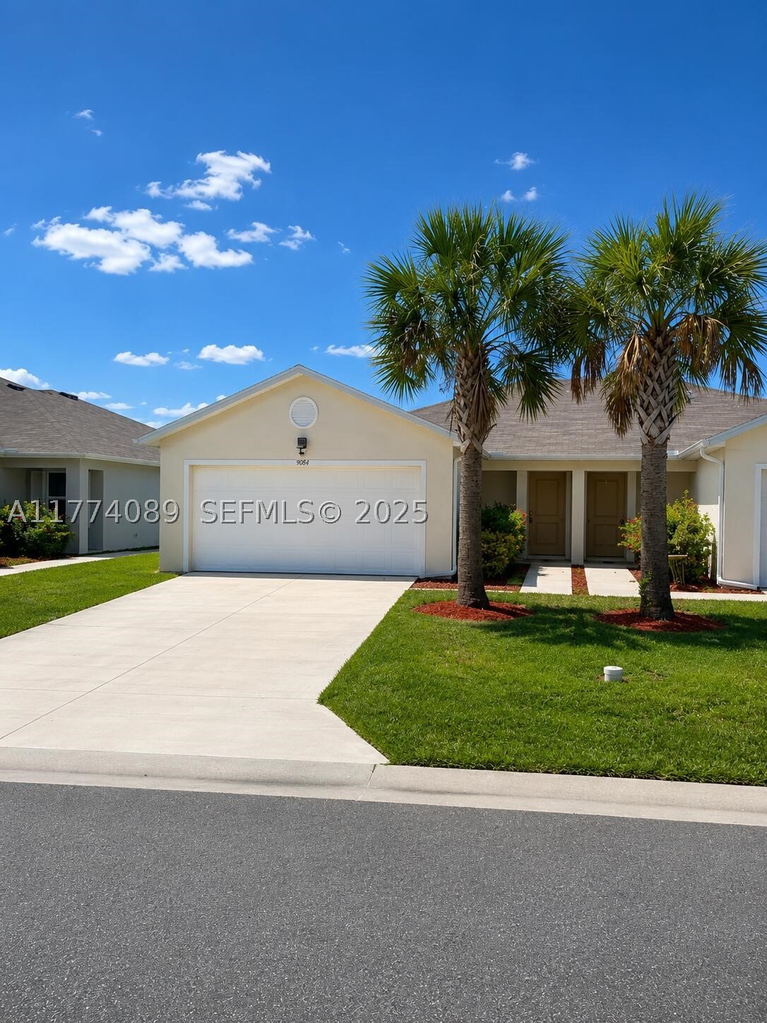 2022 year build 2 bed/2 bath Villa/half Duplex. In popular Gated community of Vistanna Villas. Total area 1552 sf, living area 1120 sf. Water view. Pets are allowed. Rent is allowed from the 1st year with min term 30 days. Maintenance $255 monthly. Community has pool and playground. Located in NON-Flood Zone X. NO CDD fees. All information must be confirmed and verified. Do due diligence.