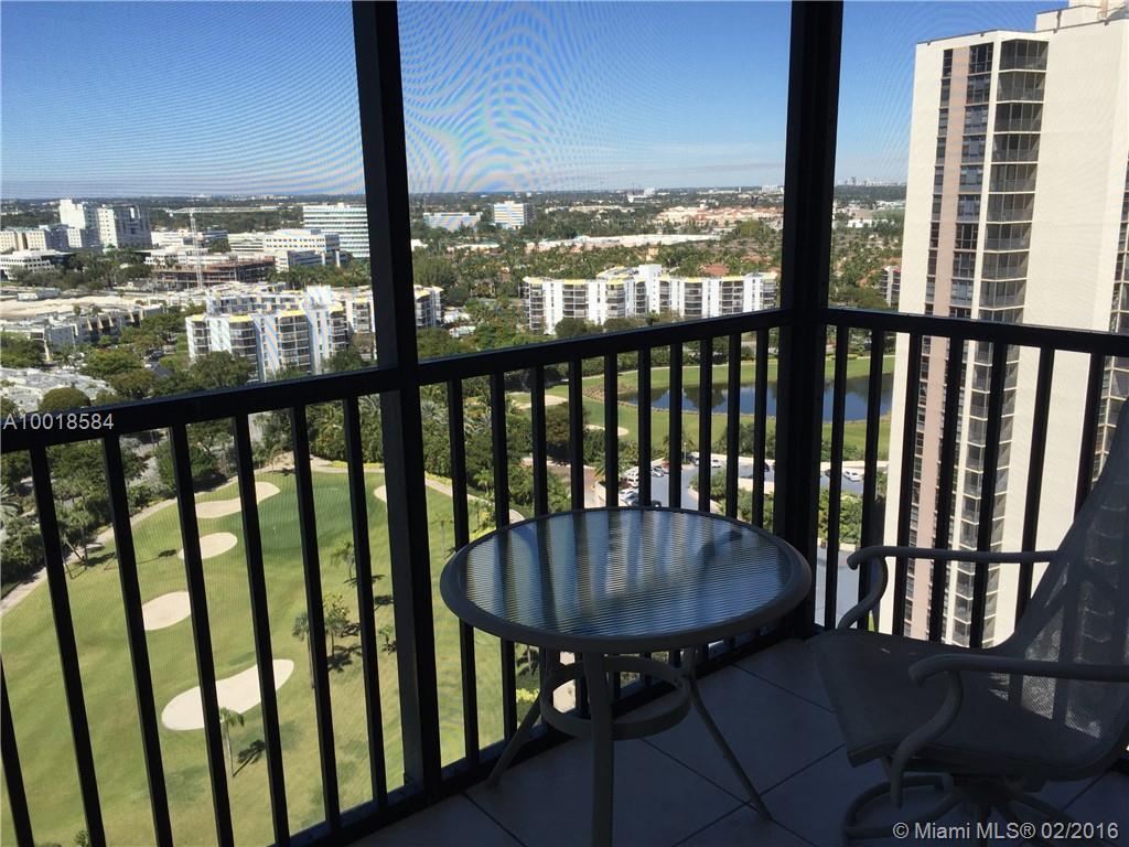 DRASTICALLY REDUCED FOR QUICK SALE! LIVE IN THE HEART OF AVENTURA! ENJOY SUNSETS WITH AMAZING GOLF COURSE AND SKY LINE VIEWS! MOVE IN CONDITION WITH TILE FLOORS AND UPGRADED BATHROOMS.  LARGEST CONVERTIBLE IN THE BUILDING WITH BEAUTIFUL CUSTOM SLIDING DOORS TO SEPARATE 2ND BEDROOM/DEN WHEN NEEDED. UPGRADED SALT WATER/HEATED POOL, GYM, LARGE COMMUNITY ROOM, ASSIGNED GARAGE PARKING. THIS BUILDING OFFERS ANY AMENITY YOU CAN THINK OF! WALK TO AVENTURA MALL & HOUSE OF WORSHIP. MINUTES FROM BEACH & MORE!