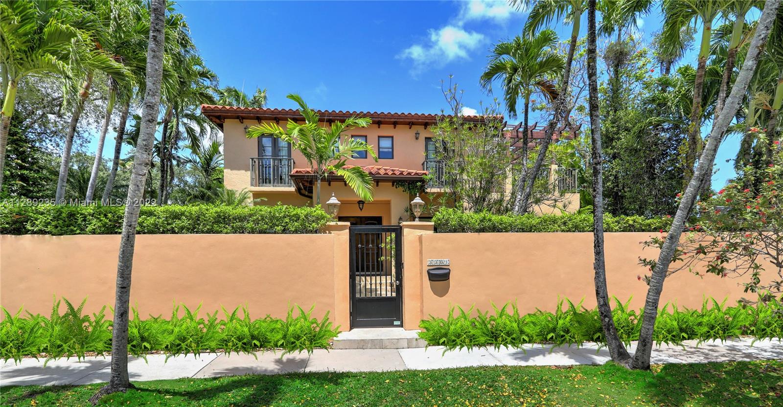 Amazing Location in N. Coconut Grove on Crystal Court. Gorgeous 4/3.5, 2–Story Home. The Perfect place for entertaining. Beautiful & spacious backyard w/nice sized covered patio overlooking the sparkling pool & garden. The property runs street to street, w/the garage & gated rear driveway on Micanopy Ave. Downstairs is very spacious w/large LVRM and Kitchen open to the Family room overlooking the Pool Patio area. Large Master Suite & all bedrooms are upstairs. Light and Bright. Some of the exquisite features of the home include a Gourmet Kitchen w/Gas Stove, Wood floors, Fireplace, Balconies, Impact windows and so much more. Centrally located to shops, restaurants, entertainment, yacht clubs, Biscayne Bay, & the Beaches