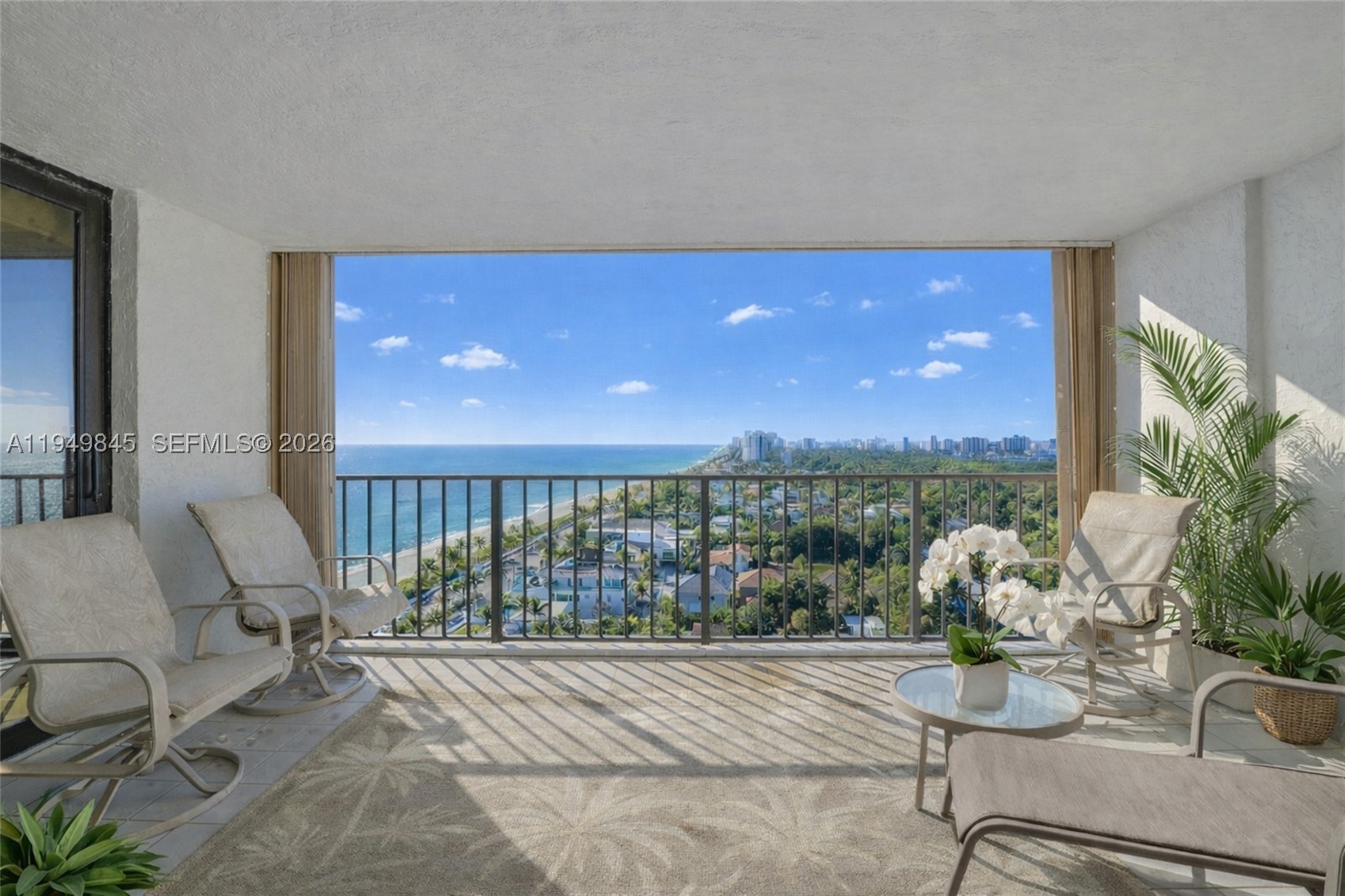 Price Improvement! Absolutely stunning views from this spacious 2/2, Southeast exposure offering views of the Ocean, Coastline, Intracoastal and Skyline! Impact doors and windows, private balcony. Semi-private elevator, garage parking spot and two EV charging stations. Storage area and plenty of guest parking.
Beautiful oceanfront clubhouse, heated pool, hot tub, tiki hut with grill and gym. Cable, internet and 24 hour security. Amazing location! Motivated.