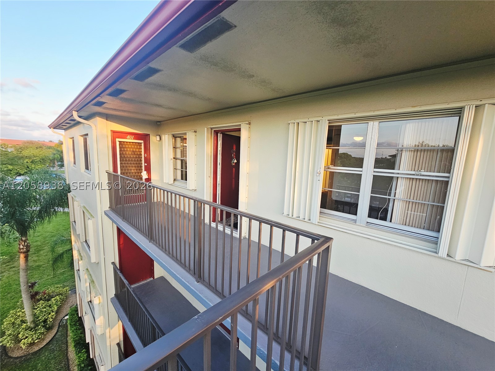 55+ Community.  Bright 2-bedroom, 2-bath condo on the 4th floor in Kinsley subdivision of Century Village. Features include hurricane shutters, a spacious layout with a walk-in closet, and a peaceful screened balcony overlooking a nice green garden area and partial view of the pool.  Well maintained home, offering a solid foundation and opportunity to update and personalize the space to match your own style and vision.  Amazing Sunsets and view from the 4th floor.

Close to I-75, Pembroke Gardens Mall, Pembroke Lakes Mall, Walmart, BJs, and all type of restaurants. Great opportunity for easy, active South Florida living!  Resort-style amenities including, heated pools, fitness center, tennis courts, clubhouse and social activities for all residents. Enjoy the convenience of a community shuttle with regular routes throughout the village and transportation to nearby shopping, dining, and medical facilities—no car needed.”  Condo Association Approval application needed, minimum credit score 650.   Easy to show!