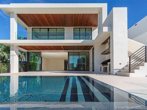 Brand new waterfront gem in prime Surfside location, with 50 feet water frontage. The House is equipped with Smart home technology,  extra high ceilings & a rooftop terrace; Tons of natural light throughout. The Eat-in kitchen contains Wolf & Sub-zero appliances. The rear of the home showcases the infinity-edge pool, outdoor kitchen, & cabana bathroom. Upstairs, the Master Suite is the entire back of the home, & 4 additional upstairs  en-suite bedrooms. The House has a spacious garage & Full house generator. Walking distance to shops & restaurants