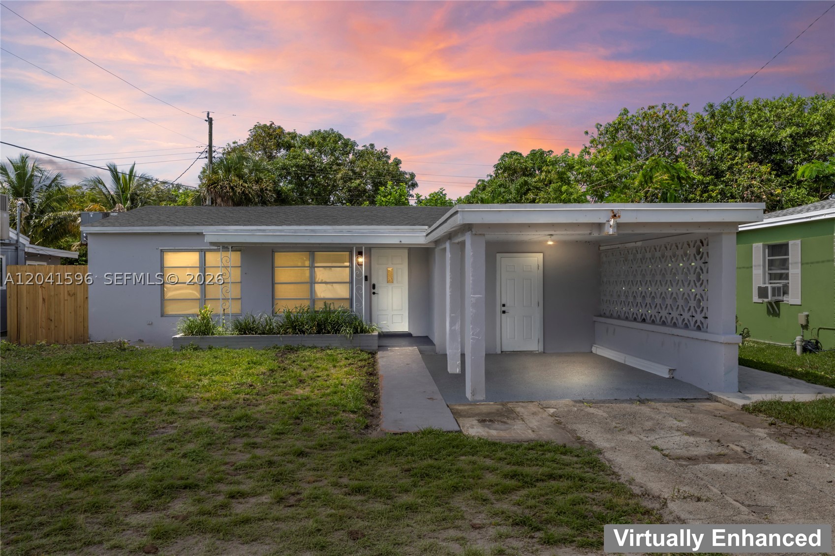 Imagine spending your weekends by the pool instead of on home repairs. Welcome to this beautifully renovated 3-bedroom, 2-bath home in the highly desirable North Andrews Gardens neighborhood of Oakland Park. Located on a quiet street just one traffic light from I-95, this move-in-ready home offers modern style, comfort, and peace of mind with NO HOA. Inside, you'll find a bright, open layout featuring a stunning new kitchen with quartz countertops, new cabinetry, and new appliances, beautifully renovated bathrooms, luxury flooring throughout, and fresh interior and exterior paint. Step outside to your private backyard oasis with a sparkling swimming pool, spacious concrete patio, and fenced yard—perfect for entertaining or relaxing year-round. Major upgrades include a new roof, new electrical panel, new water heater, new plumbing with cast iron pipes removed, and brand-new impact windows to be installed before closing, providing added storm protection, energy efficiency, and potential insurance savings. Conveniently located minutes from Fort Lauderdale beaches, Wilton Manors, shopping, dining, parks, FLL Airport, and within walking distance to North Andrews Gardens Elementary School and a  neighborhood park/playground. This isn't just a renovated house—it's a home where you can move in with confidence and start making memories from day one. Elementary, middle & high school all in walking distance.