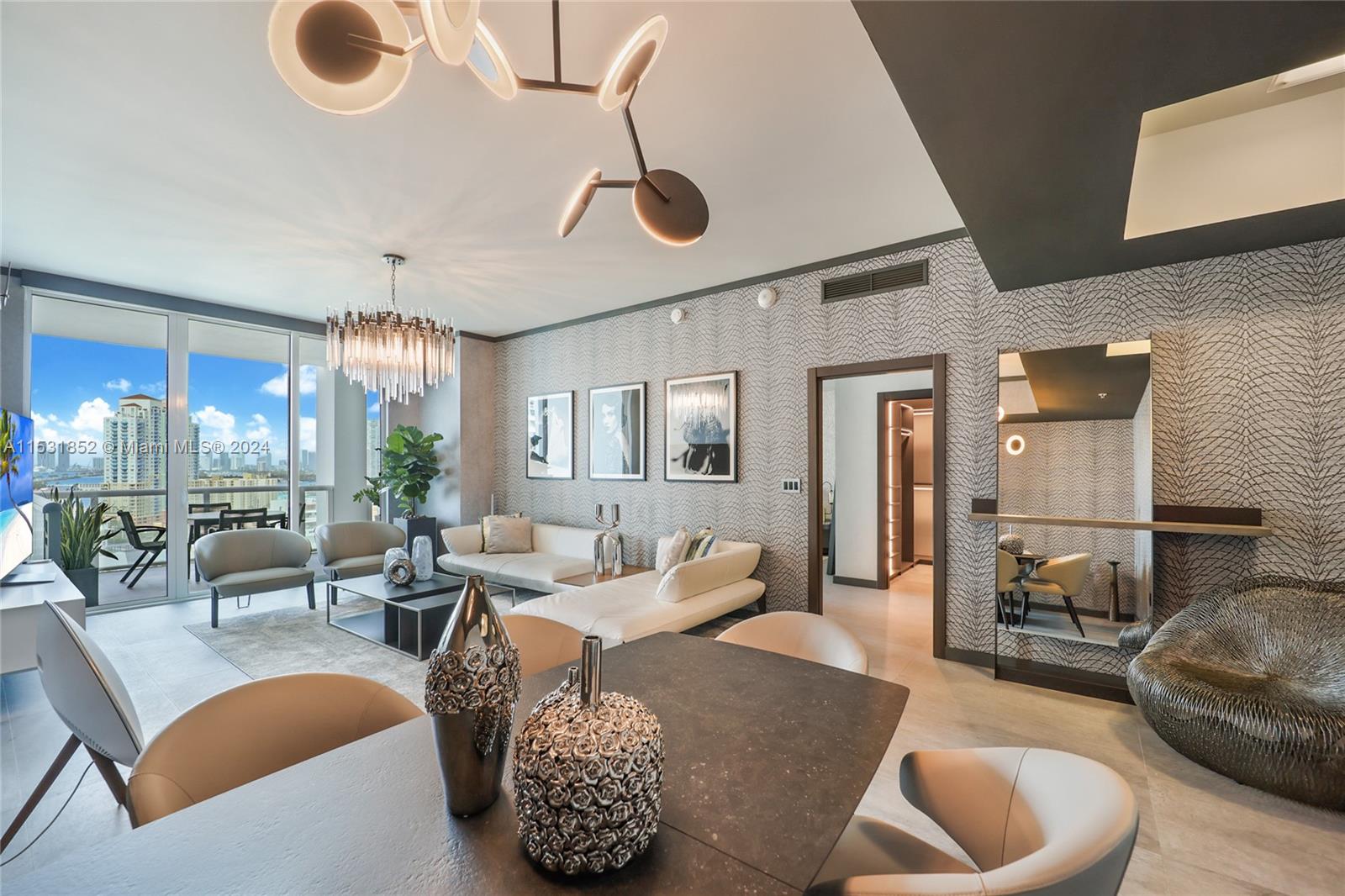CONTINUUM South Beach! Top-of-the-line Turn Key Ultra Modern totally Renovated, Brand New Italian Furniture & Designed by Renowned Italian Designer from Milano! 2 Bedroom / 2.5 Bath,10 FT ceilings, spacious floor plan with three oversized terraces. Private Elevator/Foyer, Kitchen is equipped with Miele & SubZero Appliances, Brand new Italian Porcelain Floors, Panoramic Views of Miami's skyline, Ocean & Fisher Island, Custom LED lights closets, Window treatments, Spacious Laundry Room. The Continuum sits on over 13 acres with Luxury Amenities including Three Pools, 6000 SQ FT Spa & Gym, Full Menu Restaurant, Tennis Courts, Private Beach Access w/ beach and Pools services, Residential Concierge & Valet. services, 24-hour Security, 1 Parking space is assigned