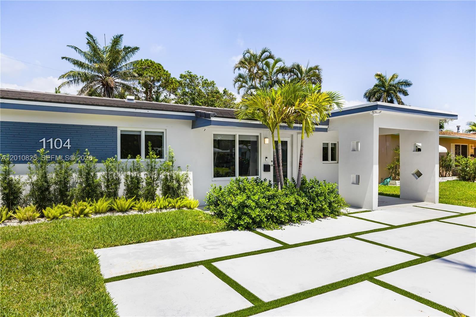 Turnkey, Fully Furnished Hollywood Lakes Home – Brand New Renovation! Welcome to your dream home in the desirable Hollywood Lakes, east of US1—completely renovated, This fully furnished 3-bed, 2-bath residence is the perfect blend of modern luxury and coastal convenience. Porcelain tile flooring, impact windows, and natural light throughout. Everything is brand new—plumbing (PVC sewer lines), electrical, concrete tile roof, appliances, and water heater with all work done with permits. Stunning saltwater heated pool and spa, featuring a waterfall and surrounded by marble pavers and designer landscaping for your private backyard oasis. A new PVC privacy fence and driveway complete the exterior upgrades. Turnkey opportunity good for investment for short-term rental/ airbnb or a dream home !!