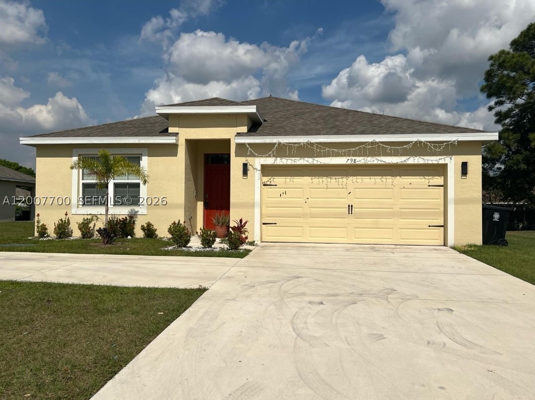 Beautiful and functional ranch design with spacious family room that expands to a casual dining area and an open island kitchen. 4 Bedrooms, 2 Bathrooms and a 2-Car Garage. Secondary bedrooms offer oversized closets for extra storage. Seller willing to help with closing costs.