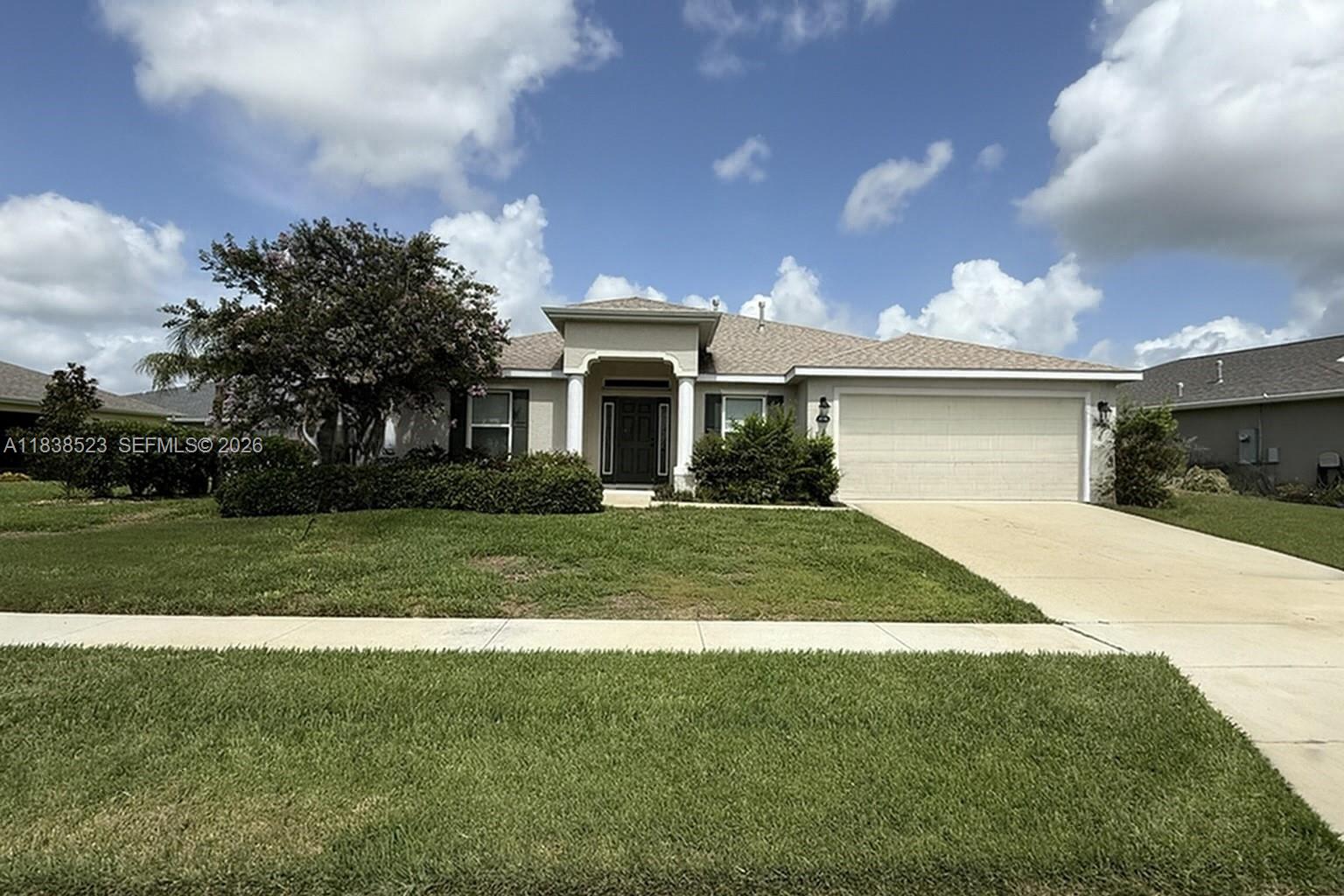 Priced below market value! Beautiful golf course home in the 55+ gated community of Arlington Ridge. This 3-bed, 2-bath home offers an open layout, granite countertops, newer appliances, and a screened lanai with peaceful golf views. Enjoy resort-style amenities including a championship golf course, pools, fitness center, clubhouse, and more. Live the active adult lifestyle you’ve been dreaming of. Schedule your showing today!