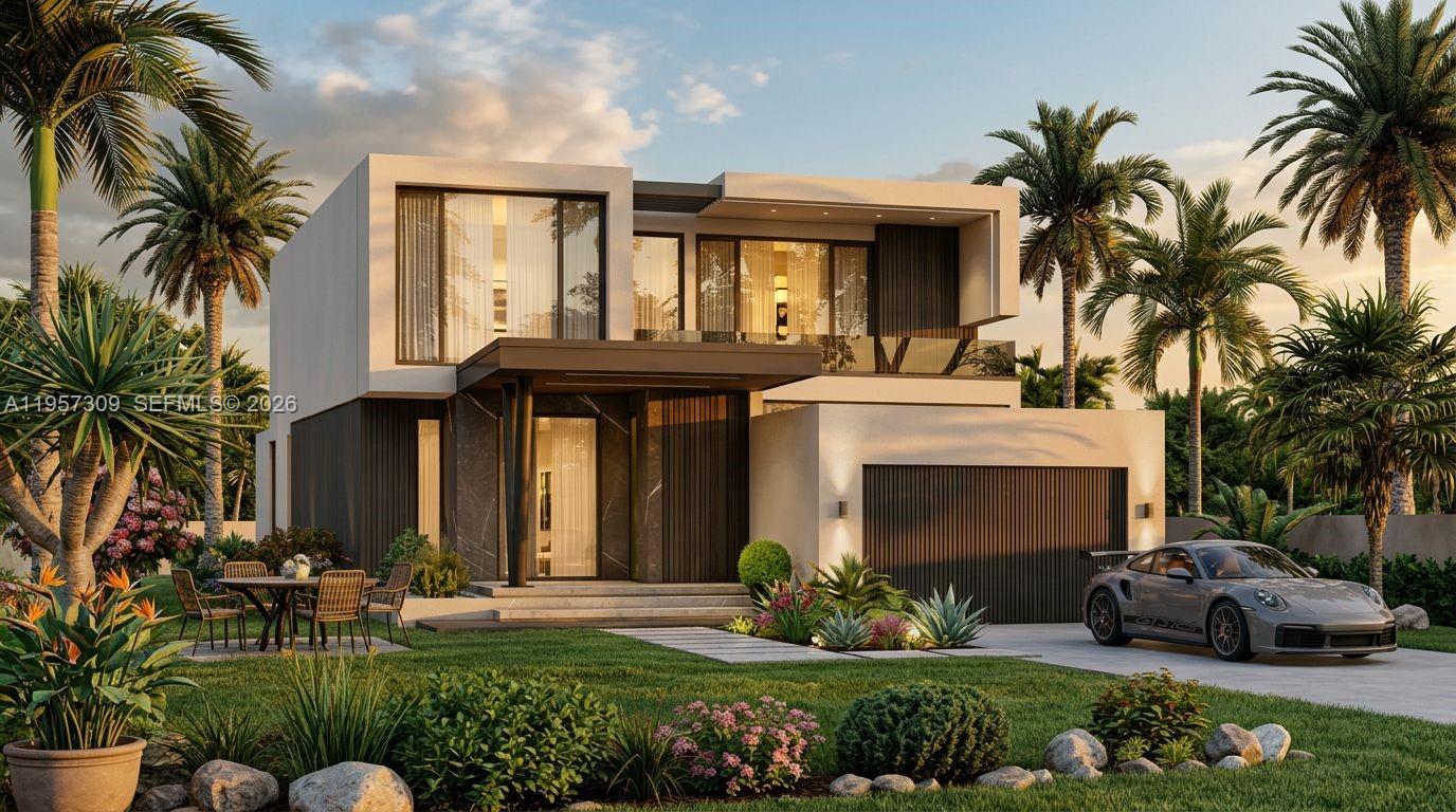 Introducing a stunning modern Casa Solterra new construction home in Delray Beach set to be completed 4th quarter of 2026, just two minutes from Atlantic Avenue. This exceptional 5-bedroom plus an office, 4-bath 3,422 sq ft of new construction blends contemporary design featuring our world renown interior designer with high-end lifestyle amenities.
The home features a bright open-concept layout with clean architectural lines, soaring ceilings, and expansive windows throughout. The gourmet kitchen is designed for entertaining, offering custom cabinetry, premium appliances, and sleek modern finishes.
Enjoy true resort-style living with a top-of-the-line pool, beautifully landscaped backyard, and thoughtfully designed outdoor space perfect for entertaining. The primary suite is a private retreat, featuring a spa-inspired bathroom with a private sauna for the ultimate in-home wellness experience.
Additional highlights include two laundry rooms—one upstairs and one downstairs—smart home features, energy-efficient construction, and quality craftsmanship throughout.
Located moments from Atlantic Avenue’s dining, shopping, nightlife, and beaches