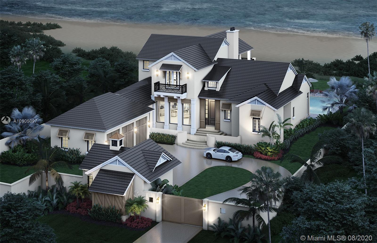 Soon One of Gulf Stream's most significant, Bermuda-style masterpieces via collaboration by renowned developers, US Construction & NRIA w/ world-class architect, Randall Stofft. Unveiling finest features in an unmatched setting of 110' of breathtaking beachfront & 380' deep lot. Sunrise/sunsets via panoramic ocean views w/floor-to-ceiling windows, 3 terraces & loggia overlooking an 1030SF pool/spa. Private oasis of 7326 TSF in this 6BR/9BA estate w/master downstairs, separate gate house & 3 car garage. Entertainer's haven...Chef's Kitchen w/European Cabinetry, quartzite countertops, Wolf/Subzero appliances, wine room, media/club room & lounge. Architectural accoutrements abound...specialty millwork, designer fireplace w/feature wall & entry pavilion. Buyer pays 1.5% fee & sf to be verified