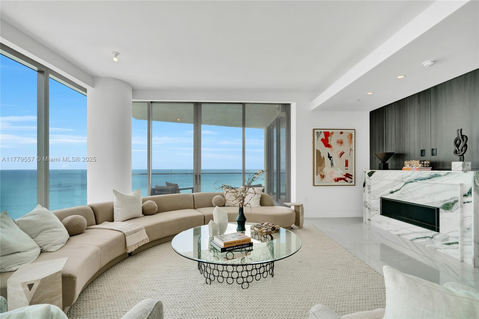 Experience unparalleled luxury in this stunning 4 bedroom residence in the prestigious Estates at Acqualina. Step into a world of refined living with Italian crafted finishes, a gourmet kitchen equipped with La cornue's gas range, Molteni cabinetry, and expansive marble throughout. The master bathroom is a serene sanctuary of elegance with white Onyx throughout, a soaking tub, and spa-like ambiance. An outdoor grill and sauna add a unique touch of indulgence in your private retreat. This residence is complemented by the world-class, 5 star amenities of The Estates at Acqualina, including a private beach club, multiple pools, world-class dining, a state-of-the-art fitness center, and personalized concierge service. A true gem in Sunny Isles' most coveted address, where luxury knows no limit