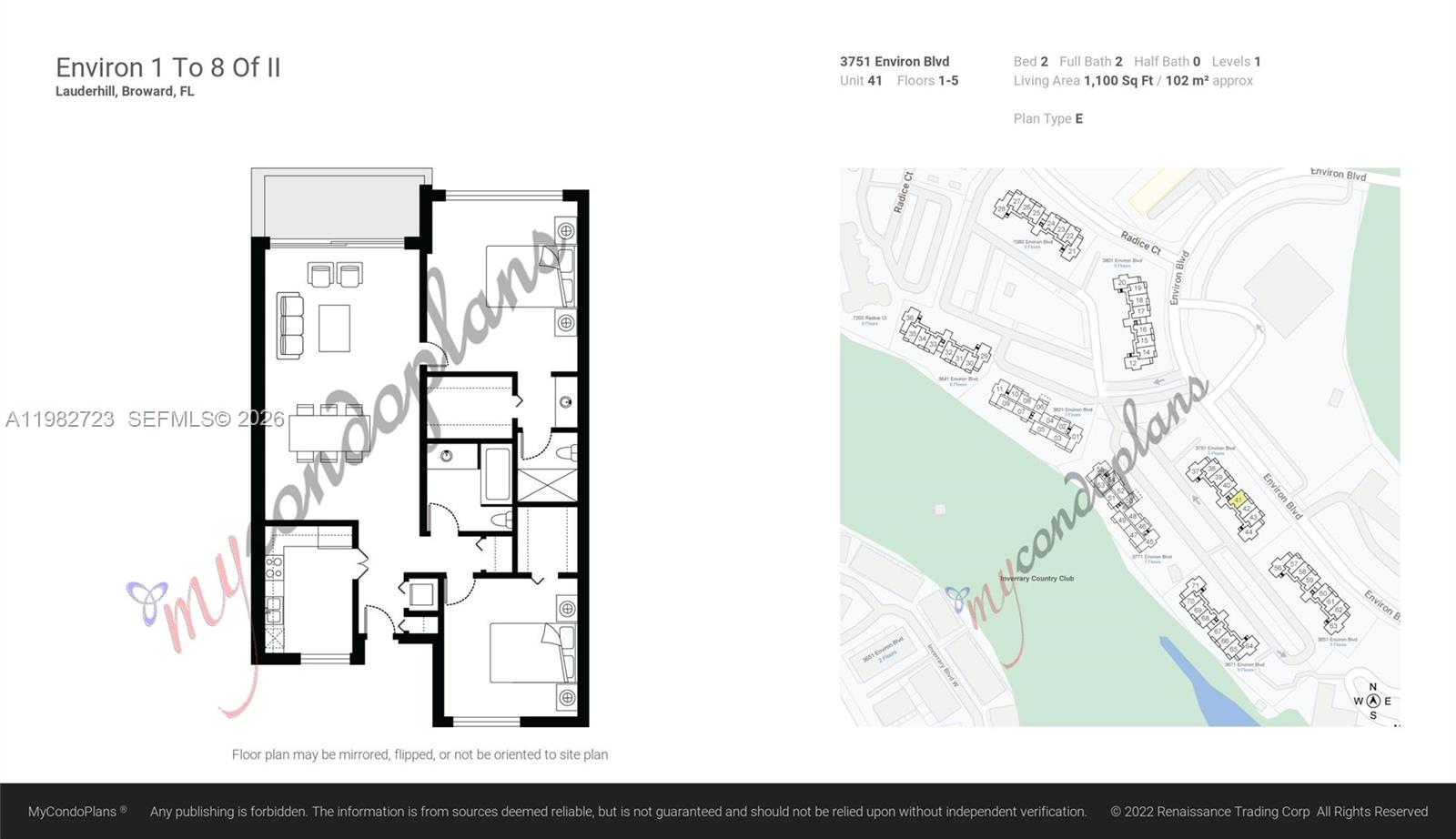 CONDOMINIUM 5 OF ENVIRON - Residential