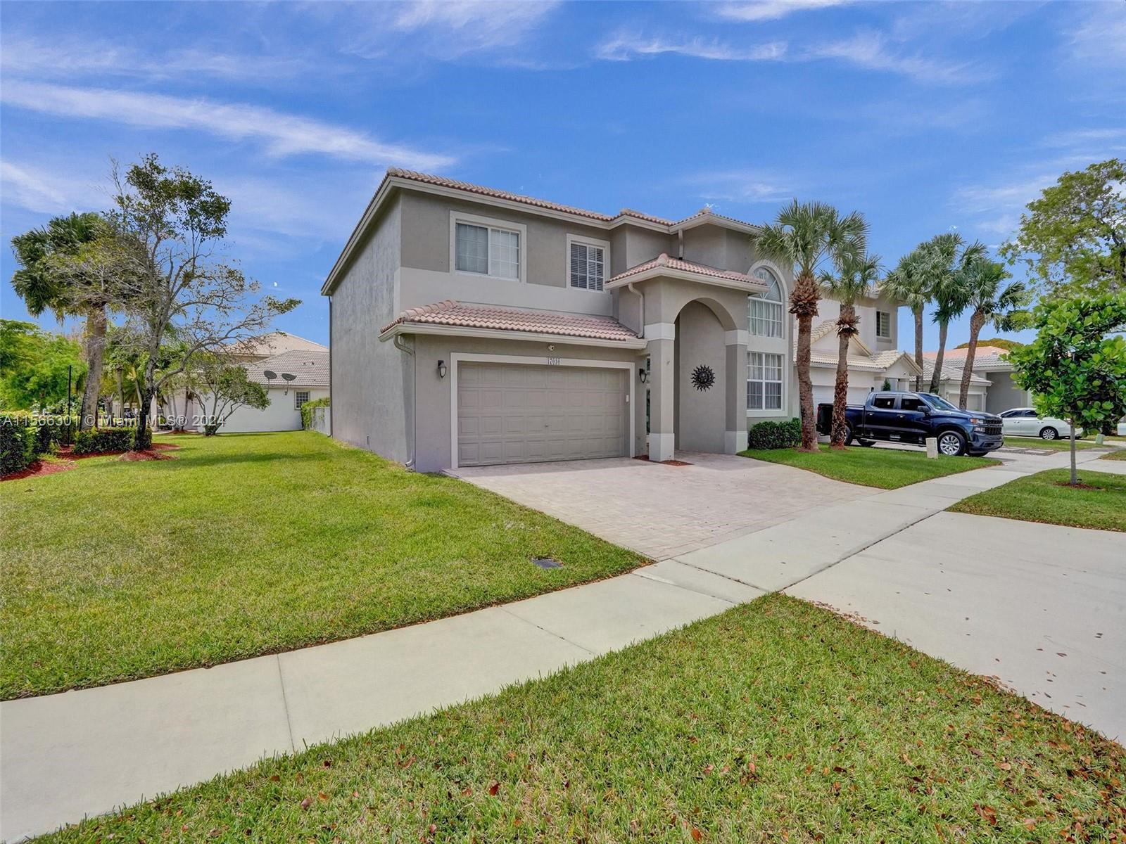 This rarely available 4 bed/3 bath home plus loft in highly desirable Pembroke Isles is move-in ready! The kitchen is full of upgrades including granite counters, wood cabinets with pull-outs, soft close drawers, under cabinet lighting, large floating island, stainless appliances. Other upgrades include 19"porcelain tile downstairs, bamboo floors stairs/upstairs, master bathroom with 6 speakers/flatscreen TV, rainfall shower and custom glass shower door. All bathrooms/kitchen have been updated. Large walk-in closet in Master has built-ins. There is pool/hot tub, patio, 6 ring cameras. Pembroke Isles is loaded with amenities including manned guard gate, 3 pools, tennis, pickelball, fishing piers, gym, clubhouse. A+ schools, HOA includes cable/internet/lawn/ADT alarm. Office furniture stays.