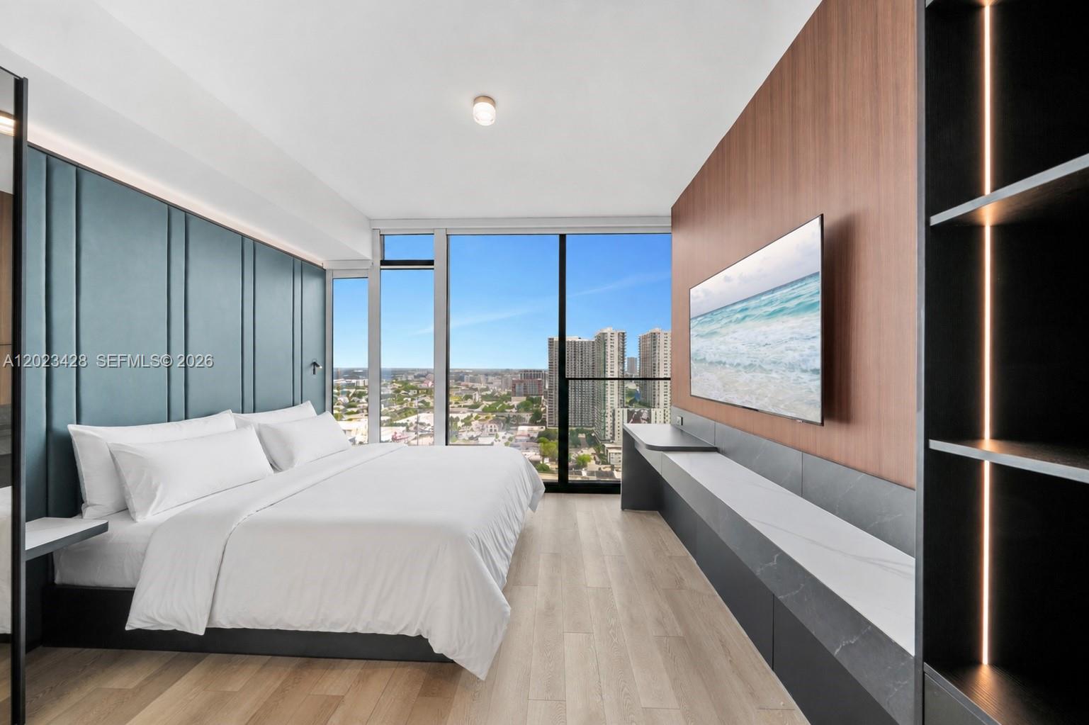 Experience elevated city living at E11EVEN Hotel & Residences Miami. This turnkey residence features modern finishes, floor-to-ceiling glass, and expansive windows that fill the space with natural light while showcasing incredible Miami skyline views. The unit comes fully equipped with an OS&E package, allowing owners the flexibility to participate in the hotel program and generate passive rental income.
Enjoy a true resort-style lifestyle with world-class amenities including multiple pools, an oversized fitness center, spa, dining options, and 24-hour concierge services. Perfectly positioned within Miami Worldcenter, one of the largest and most exciting mixed-use developments in the country, residents are surrounded by upscale dining, premier shopping, nightlife, and entertainment all within walking distance. Centrally located in the heart of Downtown Miami, with easy access to Brickell, Miami Beach, Wynwood, and the Design District, this is turnkey luxury living at the center of it all.