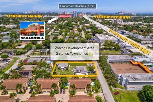 LAND   ATTENTION BUILDERS IS A DEVELOPMENT OPPORTUNITY POSSIBILITY TO BUILD 6 maybe 8 LUXURY TOWHOUSES WITH 3 STORIES 2 CAR
GARAGE , 4 BED 4 BATH PRICE RANGE FOR EACH PROPERTY CAN START FROM $2.500.000 VERY DESIRABLE
AREA LOCATED IN FORT LAUDERDALE BEACH 10 MNUTES NEAR TO CORAL RIDGE MALL AND WILTON MANORS
CLOSE TO BANKS REASTAURANTS VERY POTENTIAL AREA INVESTORS WELCOME , AT THE MOMENT THE LAND
HAVE A MULTIFAMILY MONTLHY INCOME $ 8,600.00 ANY PERMITS OR INFORMATION NEED BUYER CAN SEARCH
IN THE CITY OR WITH THE ARCHITECH , ESTIMATE WITH ARCHITECH IS READY ON THE ATTACHMENTS . ( START
BUILDING) CHECK THE ATTACHMENTS SURVEY READY ( Nearly $400 Million in investment on the books for the downtown area, featuring parks )