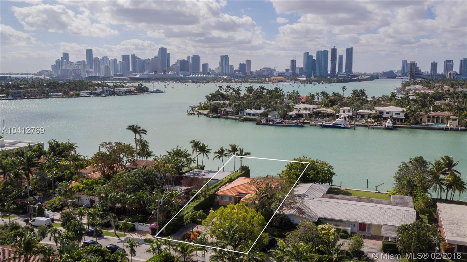Located on the coveted Dilido Island, the largest of the beautiful Venetian Islands, this charming waterfront home has premium views. Enjoy the magnificent downtown Miami skyline, the beautiful bay, and the most breathtaking sunsets from the comfort of your home. It has ocean access without having to wait for any bridges. The main house has an open floor plan with three bedrooms, three bathrooms and the separate and convenient in-law quarters has a large bedroom and bath. There is no other home available on Dilido Island with this spectacular downtown view.  It is ready to move in and be upgraded to your taste, or build your dream home on one of the most desired locations on Miami Beach.