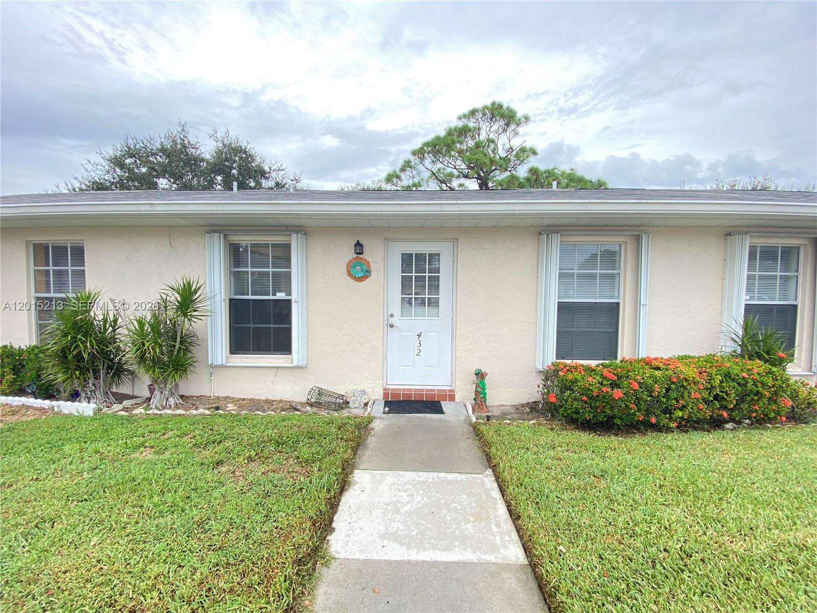Well-maintained unit featuring an enclosed porch with glass sliding doors, light 16” ceramic tile flooring throughout, newer A/C, washer and dryer, accordion shutters and a 6-year-old roof.   Property is in move-in condition. Please note this is a 55+ community.