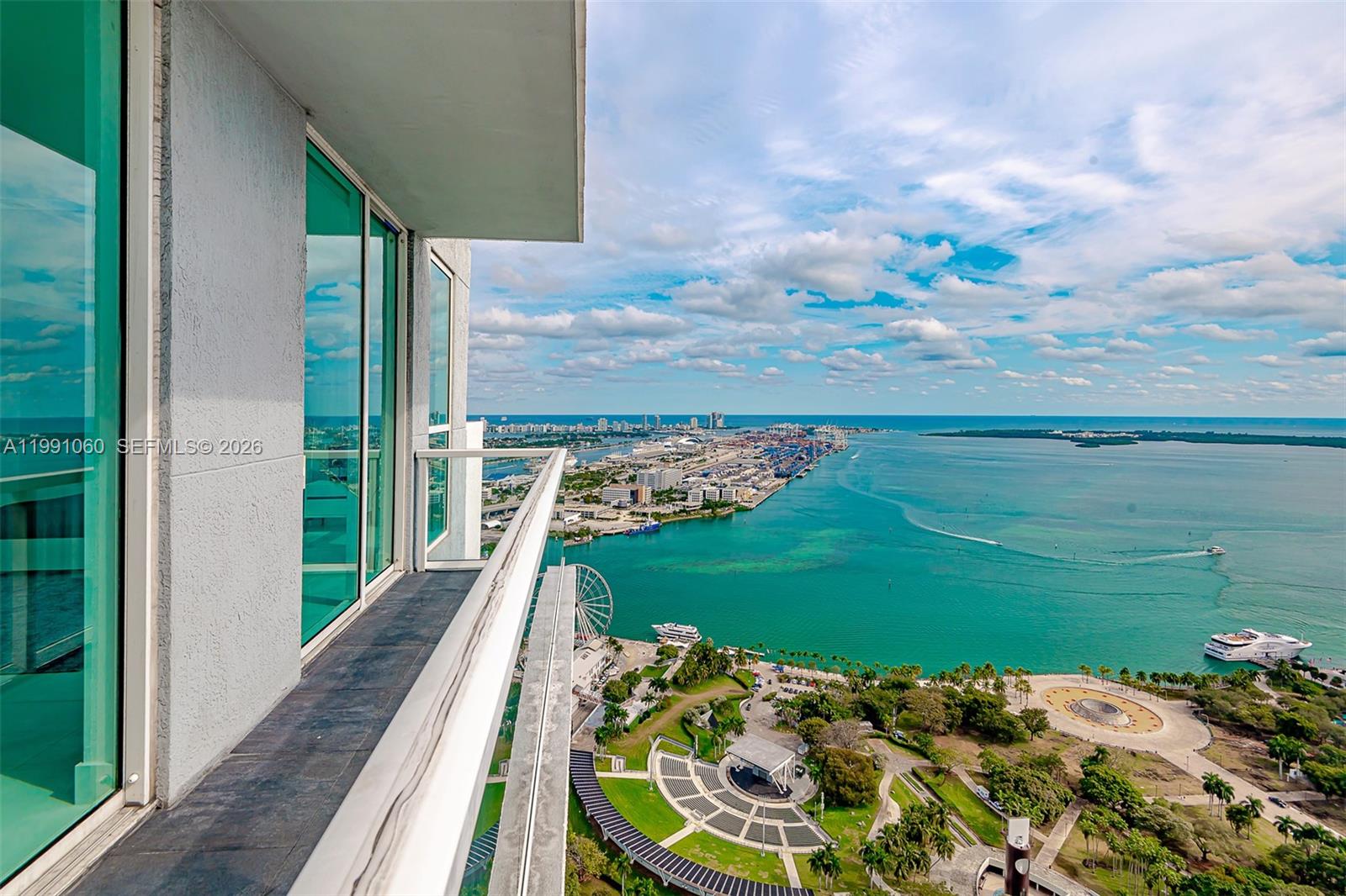 Opulent 3 bed/4.5 bath three story Upper Penthouse with miles of wide open bay, ocean and city views. Over 3,000 sq ft of luxurious space with a private interior elevator. Clean and bright residence with modern finishes, custom cabinetry and oversized walk-in closets. This exclusive top of Downtown Miami residence offers panoramic views for miles from every level. 3 floors of private balconies including an exclusive roof top courtyard. Located across from Bayfront Park and the Kayesa Center with Whole Foods, Bayside Marketplace, Perez Art and Frost Museums plus the Adrienne Arsht Center steps away. Multiple parking spaces plus an additional assigned storage.
Contact Listing Agent for private showings. Tenant occupied until mid 2027.
