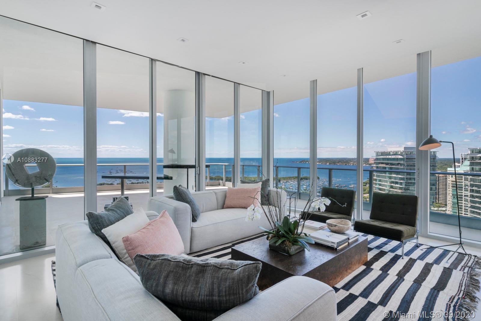 This magnificent grand scale Penthouse in 1 of Miami's most prominent buildings embodies the very essence of luxury living & Miami lifestyle.Panoramic ocean views greet you from your private landing which opens onto an elegant foyer & formal living room w floor to ceiling windows.With interiors by Briggs Edwards Solomon,the 6920 sf Penthouse features 5 beds, 6/2 baths & boasts Italian Tiger Marble,wood floors & 11 ft ceilings.Serene master suite includes a sitting room,grand walk in closets & spa like his/hers baths.Every finish, appliance & custom furniture piece blends impeccably, creating the most awe inspiring & sophisticated PH experience imaginable,satisfying the most discerning of tastes.Amenities including 24 hour doorman,valet,fitness center & pool complete this masterpiece.
