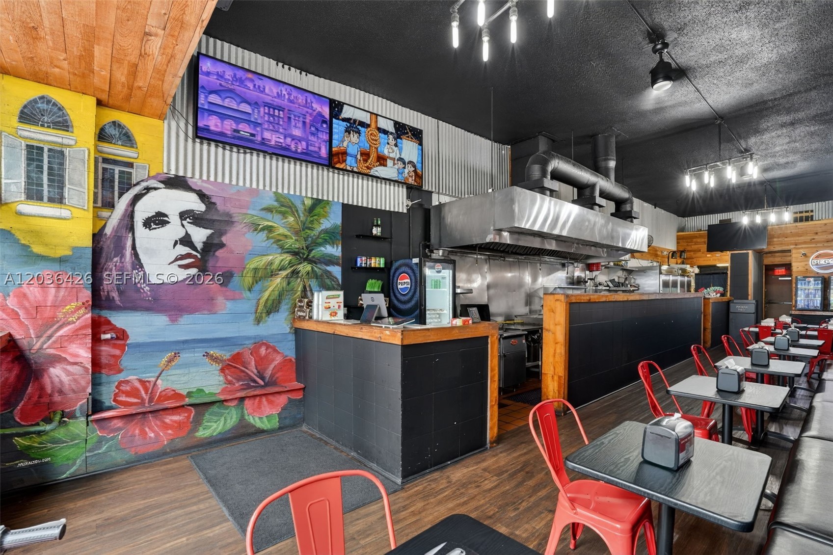 Excellent opportunity to own an established and highly rated Lebanese street food restaurant in Miami Beach. This award-winning wrap shop boasts over 1,600 positive online reviews and a strong local following. Ideally located on the high-visibility corner of 69th Street and Collins Avenue in North Beach, the business benefits from exceptional pedestrian walk-in and vehicle traffic year-round.
The approximately 1,100 SF space is leased through 2029 at $7,500 per month, including water and sewer, and offers potential for outdoor seating. The restaurant is fully equipped with a permitted hood system, permitted grease trap, and all licenses and permits currently in place. Sale includes equipment, furniture, fixtures, trademarked business name, phone numbers, email database, social media accounts, and the key for a seamless transition. Financials are available upon request with signed NDA.  Turnkey opportunity for an owner-operator or investor seeking a proven concept in one of Miami Beach's most desirable commercial corridors.