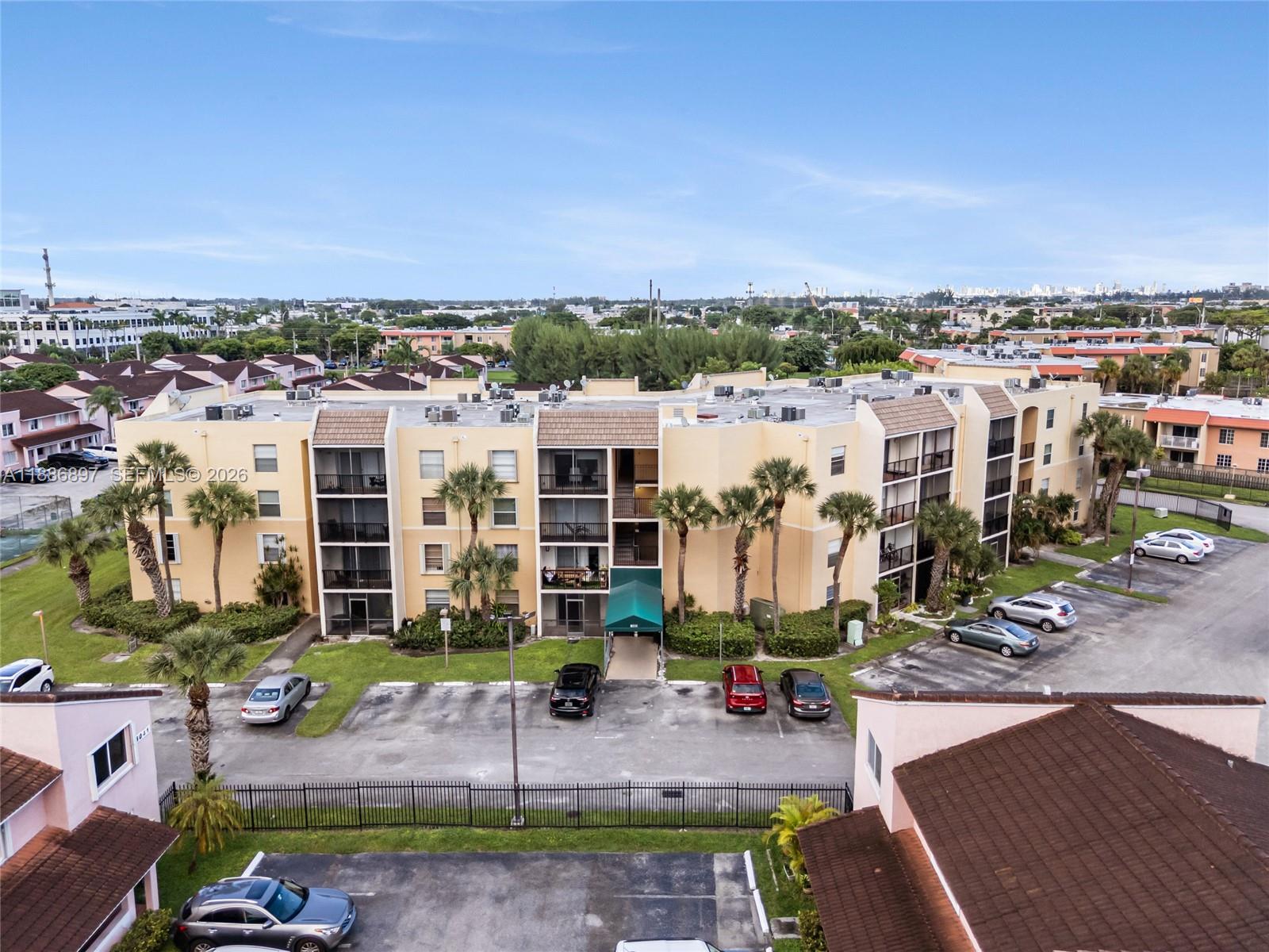 Beautifully maintained 1-bedroom, 1-bathroom condo with 770 sq.ft. in the desirable Sandoral Condo community. This bright and spacious unit features an open-concept living and dining area, bathroom, tile flooring throughout, a large walk-in closet, and an in-unit washer and dryer. New AC, New roof, completed 30-year recertification, elevator, community pool, and assigned parking. Step outside to your private balcony and enjoy the Florida lifestyle. Located in the heart of Doral, you’ll be minutes from the International Airport, top-rated schools, shopping centers, restaurants, and major highways, including the Palmetto and Florida’s Turnpike.  Whether you’re an investor looking for strong rental demand or a first-time buyer seeking a great home, this property is an excellent opportunity!
