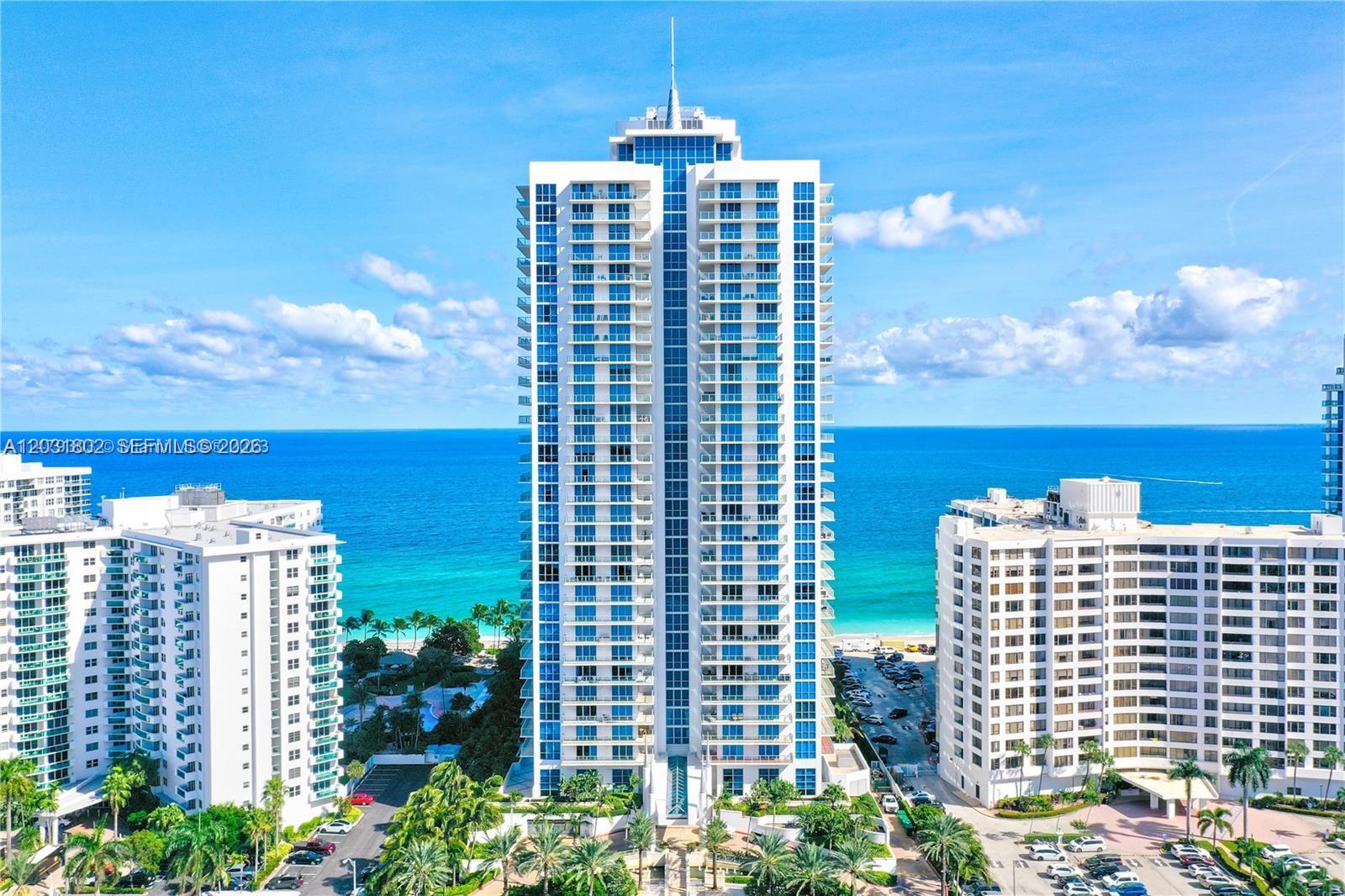 LUXURIOUS OCEANFRONT RESIDENCE WITH UNOBSTRUCTED VIEWS of the Ocean and Intracoastal. . Features a fully equipped European-style kitchen, private elevator, and stunning views from every bedroom. Enjoy resort-style amenities including an oceanfront pool deck, 2-level state-of-the-art fitness center, spa, billiards room, tennis courts, basketball net, conference room, media room, party room, BBQ area, private beach access, business center, 24/7 concierge and valet service, and much more. Publix across the street adds convenience to this incredible location. 1 parking assigned and Storage. Monthly maintenance $2,442.42. No Pets by HOA, only a documented service dog is accepted