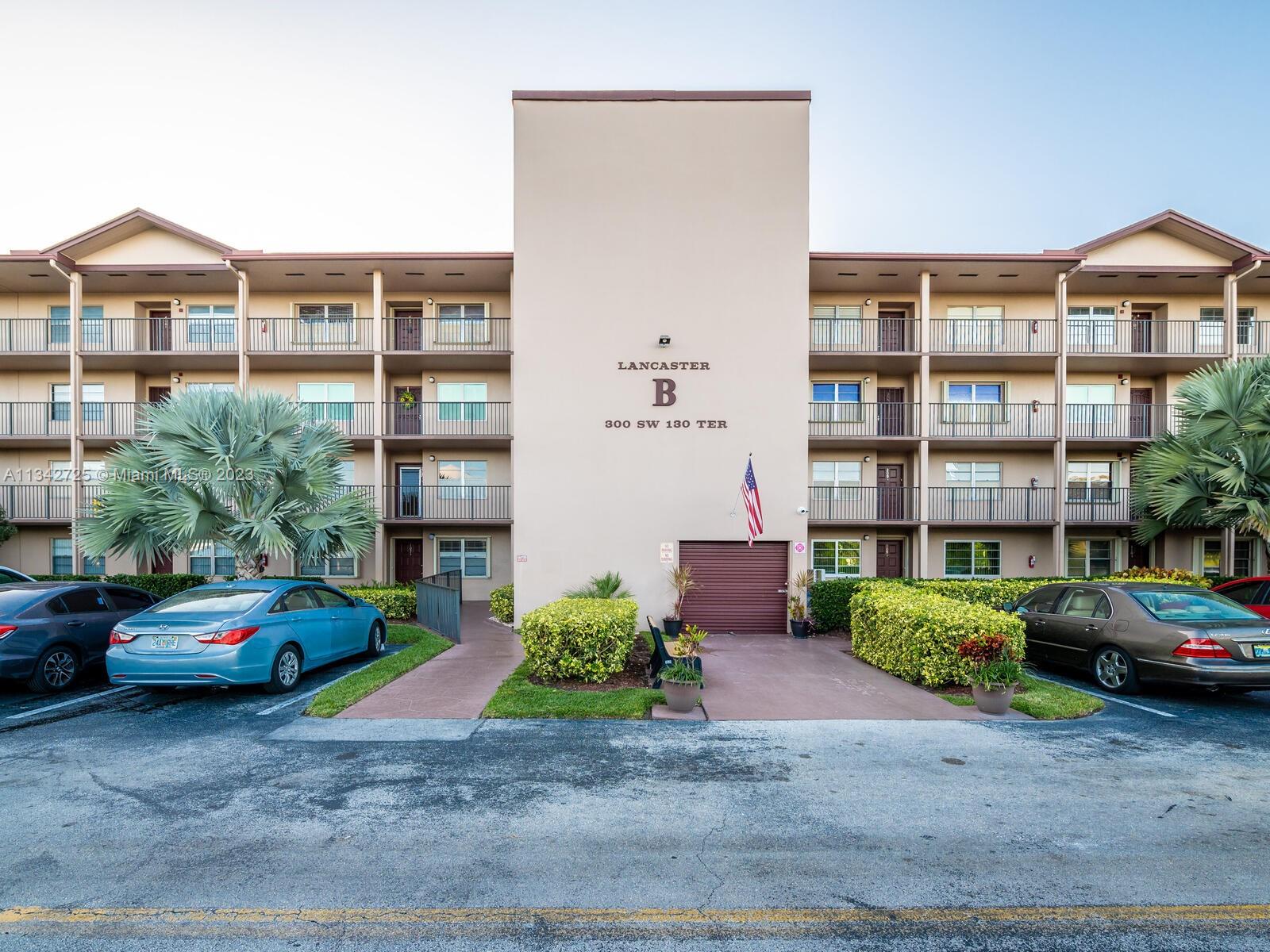 Spacious 2 bedrooms with 2 bathrooms corner unit. Tile floor, upgraded kitchen, washer and dryer inside unit. Lake and golf views. Community offers plenty of activities and resort style amenities including golf, fitness center, clubhouse, extensive free tram shuttle system and much more. Association claims 55+ community. Excellent location close to shopping/dining including Pembroke Gardens and Pembroke Lakes Mall. Close to I-75 and Turnpike for easy commute in every direction.