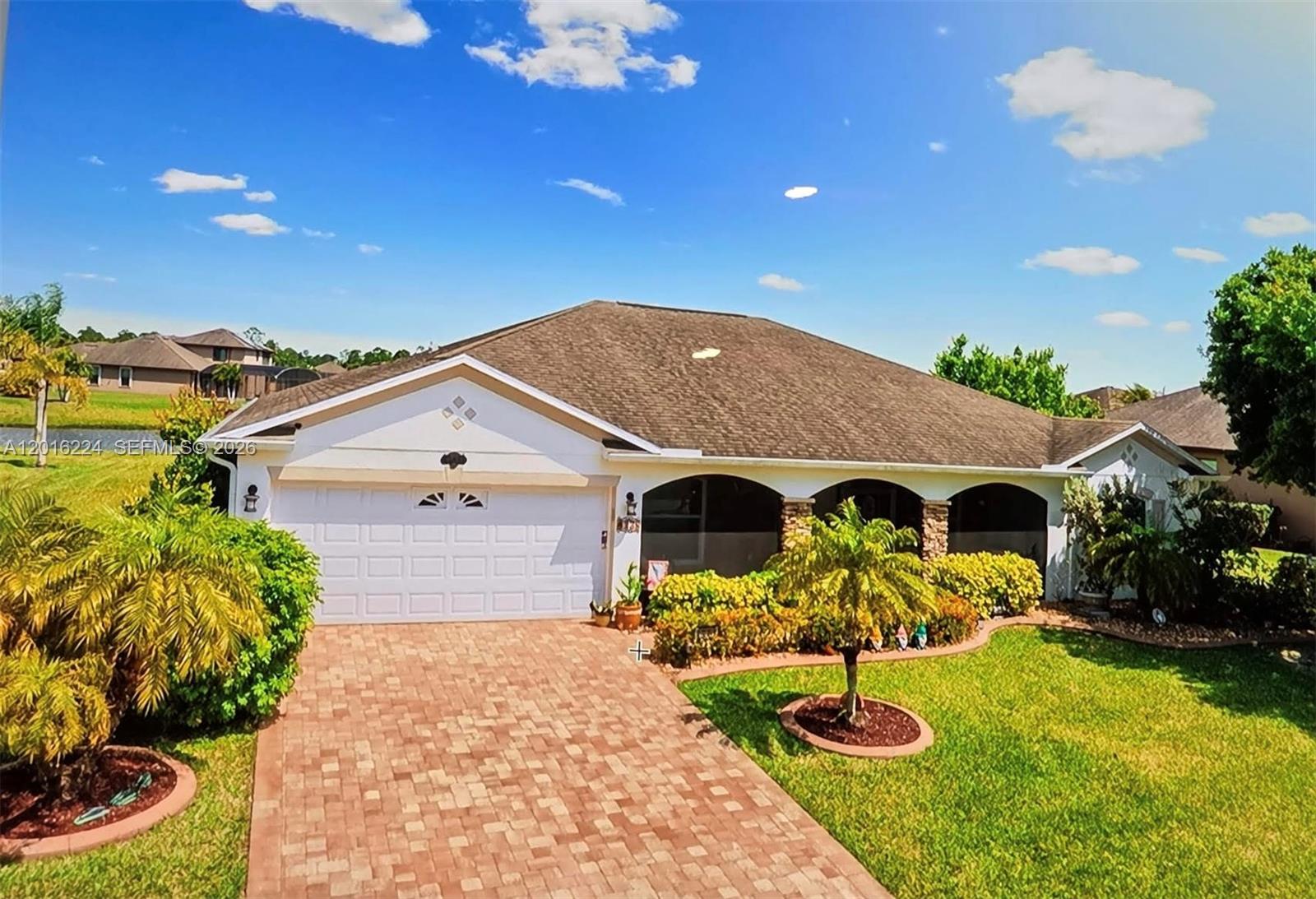 Peaceful water views, exceptional care, and move-in-ready condition make this beautifully maintained home a standout in Ashley Lakes North. Enjoy a bright, open layout, abundant natural light, plantation shutters, impact glass, and serene lake vistas from the main living areas. The single-story design offers comfortable everyday living and easy entertaining, while pride of ownership is evident throughout. Relax with your morning coffee overlooking the water or unwind at sunset in this tranquil setting. Conveniently located near shopping, dining, and Vero Beach's beautiful beaches, this home offers the perfect blend of comfort, convenience, and Florida living. HOA $90/month. 2021 AC w/ 10 yr warranty, 2024 water heater.