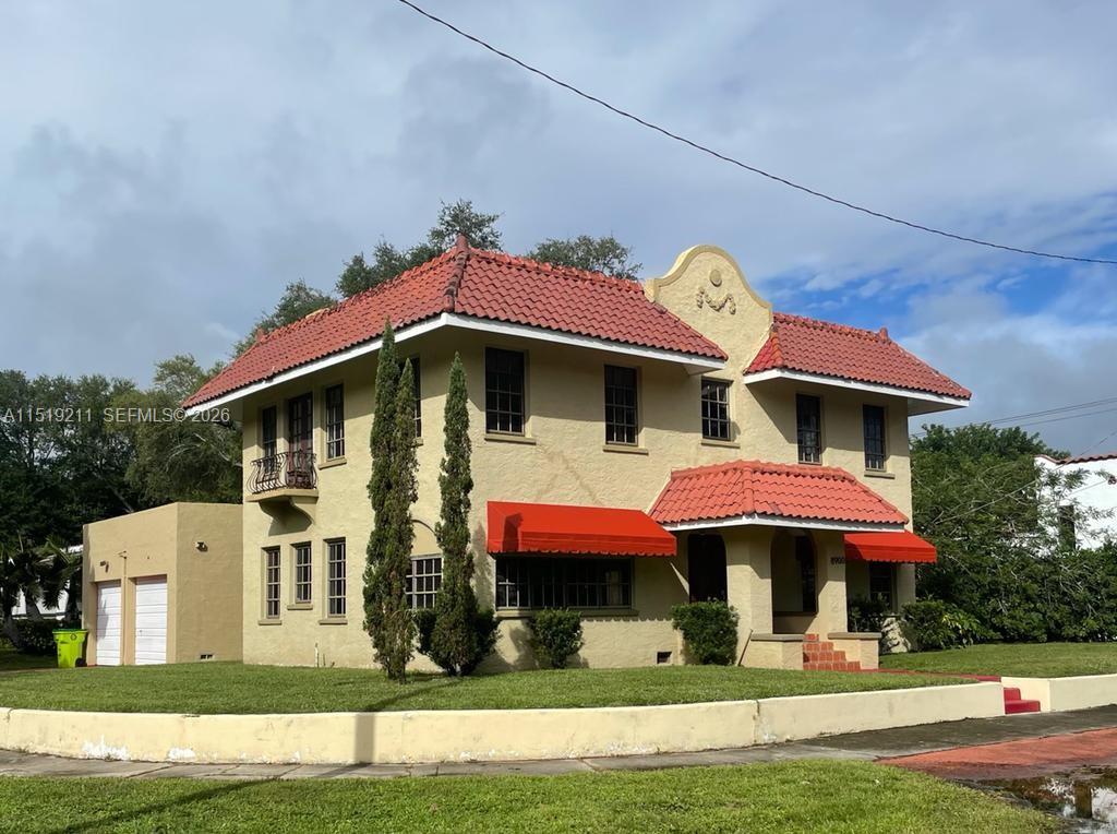 Discover the charm of 8900 NE 1st Ave, El Portal, FL 33138, a fabulous corner house that effortlessly blends classic 1930s architecture with modern comforts. This two-story Mission-style home features a grand staircase, elegant hardwood floors, and exquisite crown moldings, creating an ambiance of timeless elegance.
The heart of the home is the recently remodeled kitchen and bathroom, boasting contemporary finishes. Entertain in style with a formal dining room and a cozy living room, complete with a wood-burning fireplace.
Upstairs, find two spacious bedrooms with generous closets, a versatile small office, and a sun-drenched sundeck. The property also includes a huge patio for outdoor enjoyment, two garages and a convenient laundry area.
Text for a faster response.