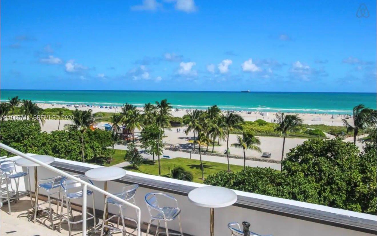 Own a corner oceanfront residence on iconic Ocean Drive with direct views of Lummus Park, the beach, and the Atlantic. Set in the heart of South Beach, this is a rare intersection of location, design, and performance, an already operating short-term rental, delivered fully turnkey.

The layout, created by the combination of two units, offers a flexible two-bedroom configuration that adapts naturally to maximize occupancy and guest experience. Renovated with approved City of Miami Beach permits, the residence also features insulated walls and a new AC system.

Maintenance includes all utilities: water, electric, cable and internet. Amenities include rooftop pool and front desk attendant.
The building offers a pool, valet parking, and attended service, completing a setting that balances convenience with the elevated expectations of Ocean Drive living.

What ultimately defines the space is its presence, bold and cinematic, capturing the essence of Miami at its most iconic with a subtle Scarface-style energy that guests are drawn to and consistently return for.
Rarely available on Ocean Drive.