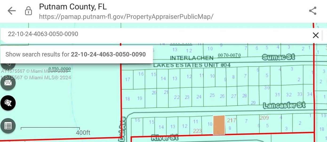 Amazing Opportunity to Purchase 0.24 acres located on quiet paved Lancaster St. in the Town of Interlachen in Putnam County, FL, less than 30 minutes away from Gainesville & Palatka. Zoned for RE1 site-built home that is nestled in a rural wooded area with trees, vegetation & nearby residential lots featuring already built Neighboring Single Family Homes. This subject lot size of 10,454 Sq Ft is recognized under Parcel ID 22-10-24-4063-0050-0090 with Putnam County. It's conveniently located South of FL State Road 20 & East of County Rd 315, FL & less than an hour just West of the Atlantic Ocean featuring Crescent Beach & St Augustine Beach, FL. Nearby & conveniently located just South and only 5 minutes away from Community Medical Center, Markets, Schools, Churches, Restaurants & Parks !