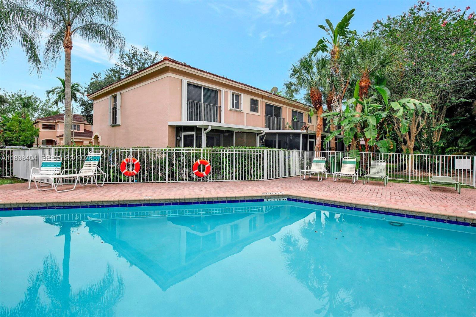 Look no further! Step inside into this marvelous 3 bedroom, 2.5 bathroom luxury oasis! This home is perfect for first time buyers, association reserves have sufficient funds for 5% down. The property is situated on a corner lot, with plenty of privacy. Backyard features a screened in porch, with grill, barbecue, and a poolside view! Versatile garage space, may be used as a workshop/office space, or to park your car. Full accordion shutters included, however HOA covers insurance! AC was recently serviced. Soothing laminate floors and granite countertops as additional featured improvements and installations to the property. Can show at anytime!