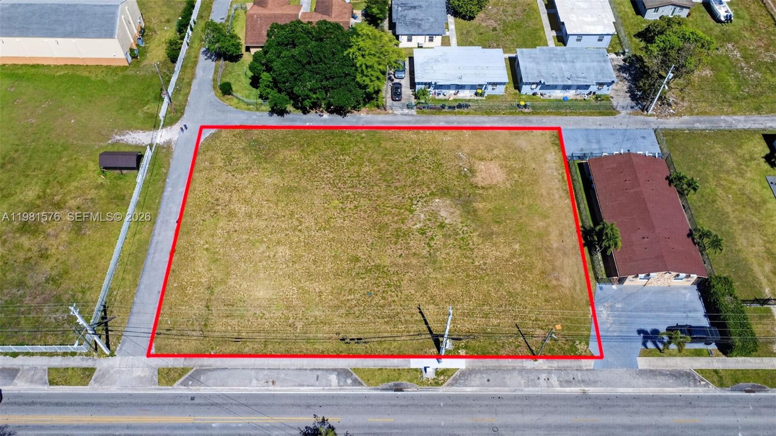 We are proud to present a prime 26,600 SF development site in the growing Homestead market. The property is zoned PUN – Planned Urban Neighborhood District, allowing for a variety of mixed-use residential and commercial uses, making it ideal for developers or investors seeking flexibility and long-term value.

The lot is filled but not graded-helping reduce development timelines and upfront site preparation costs. The property also includes an existing stormwater system, an important infrastructure component that supports future development.

An alleyway along the north side of the property provides additional access, ideal for service access, parking circulation, or rear entry for future structures, enhancing the overall functionality of the site.

PUN zoning allows for a range of uses including mixed-use residential with ground-floor commercial, neighborhood retail, office, and other compatible urban uses, offering strong development potential.

Located in a rapidly expanding area of Homestead with continued residential and commercial growth, this site presents a rare shovel-ready opportunity for a mixed-use project in South Miami-Dade.