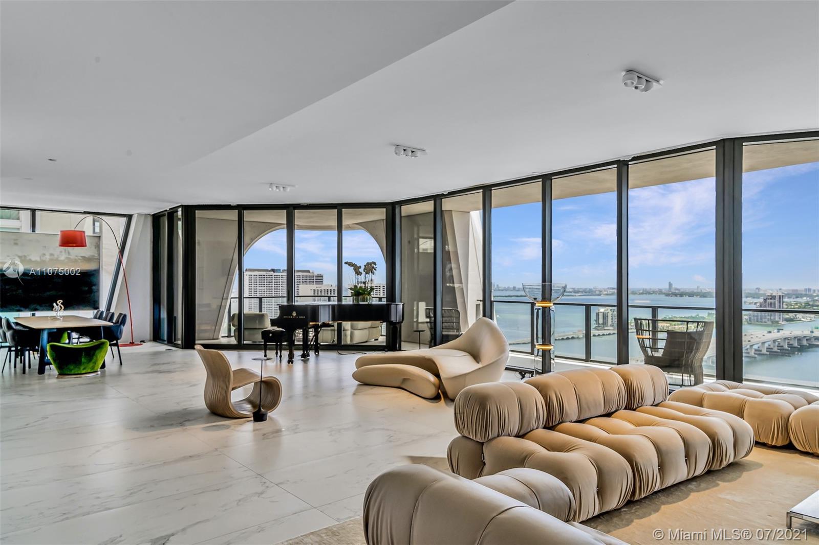 Welcome to one of the finest residences at One Thousand Museum by Zaha Hadid featuring the most sought after 50’ east facing open living room.  This one is better then the others by far! Ultra-high-end finishes & fixtures throughout, 4 beds/ 5.5 baths with over 4,600SF & 3 terraces.   Fabulously light & bright floor plan with massive open living room making it one of the best layouts in the building for entertaining. Enjoy mesmerizing views of Museum Park, Biscayne Bay and Miami Beach skyline / sunrises in the distance from the eastern terrace and the rest of Miami + awe inspiring sunsets from either of the two western terraces. Finished to perfection! Come see for yourself the unprecedented level of service, lifestyles and amenities One Thousand Museum has to offer. Can be sold furnished.