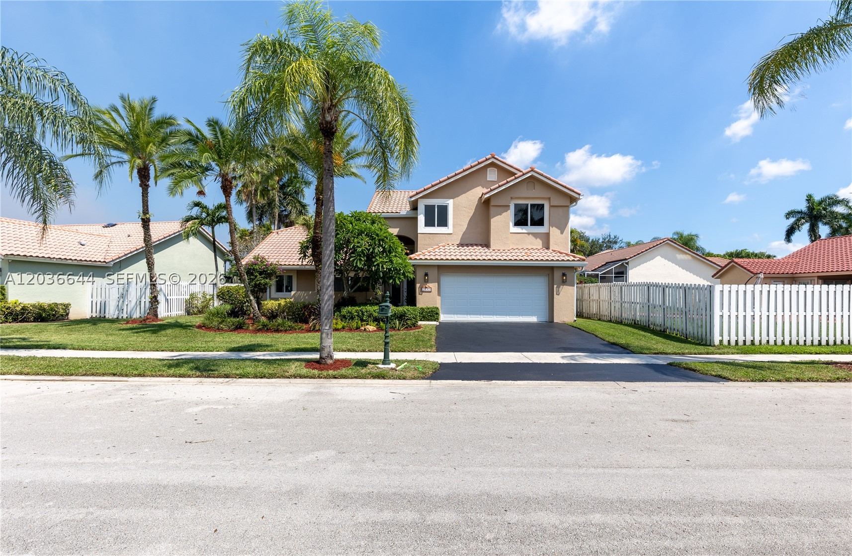 Lakefront living doesn't get more complete than this. Fully renovated Estancia model in the heart of Weston's gated Laguna Springs community, where the lake is your backyard, the schools are elite, and everything has already been done for you. This 4BR + den, 3BA two-story commands 45 feet of private lake frontage, a renewed saltwater pool and spa with automated equipment, and vaulted ceilings that make every room feel like an event. The kitchen has been reimagined from scratch: brand-new appliances, gas range installation included. Two-car attached garage with EV charging. Fiber-optic internet. S-tile roof replaced 2006. The primary suite is a private retreat; the den flexes as an office or fifth bedroom. Gated community with clubhouse and community pool. Weston's A-rated school corridor: Indian Trace · Tequesta Trace · Cypress Bay This is the waterfront life you've been building toward.