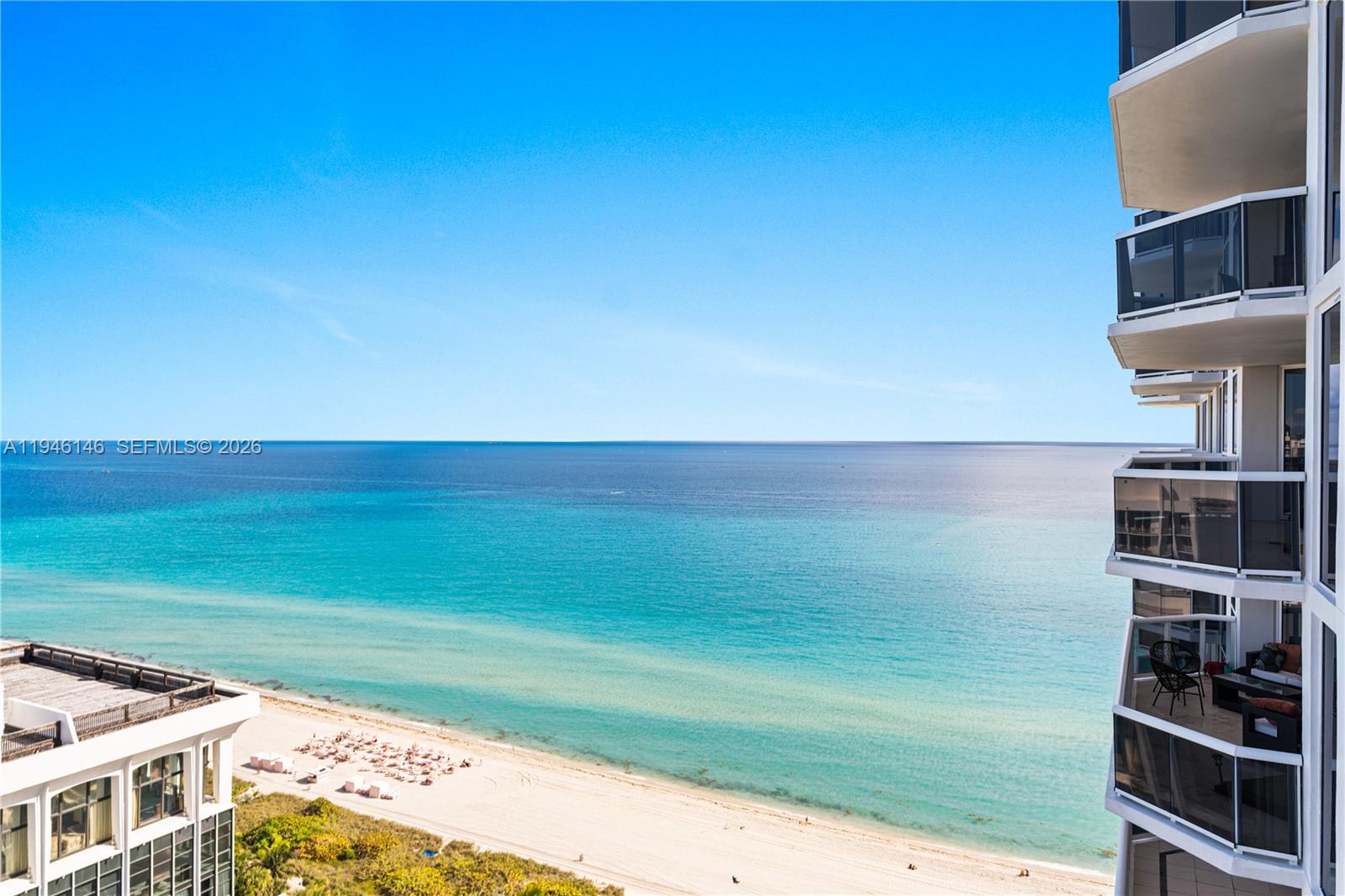 Enjoy spectacular views of the ocean, bay and city from this 2BD 2BA remodeled corner unit at the Blue Diamond. This residence offers: floor to ceiling glass windows, updated kitchen & bathrooms, wraparound balcony, dining room/living room, walk-in built-in closet, spacious bathrooms with marble floors and jacuzzi tub, split floor plan, washer/dryer and more. Two parking spaces included. Building offers 1st class amenities: 24hr security, valet, concierge, tennis court, pool/hot tubs, café/market w/ room service, 16,000 sf clubhouse/spa, gym, personal trainers, party room, children’s playroom, billiards, business center, beach attendant and more. Please click the virtual tour link to view the video