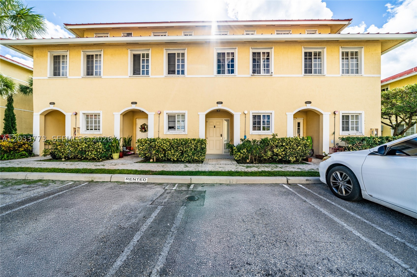 Beautiful Mediterranean-style townhouse featuring 3 bedrooms, 2.5 bathrooms, and numerous upgrades. The home is move-in ready with impact-resistant windows and doors, a brand-new 2025 roof, and a bright open-concept layout.

- 3 Bedrooms / 2.5 Bathrooms
- New Roof (2025)
- Impact Windows & Doors
- Modern Kitchen
-  Washer & Dryer Included
-  Private Patio
-  Spacious Primary Suite with Walk-In Closet & Private Balcony
-  Assigned Parking Directly in Front of the Unit
-  Community Pool & On-Site Management

Excellent location just minutes from Aventura Mall, beaches, restaurants, shopping, and major highways.

Additional Information:
• Annual PACE assessment approximately $2,160/year (collected through property taxes)
• Rentals allowed