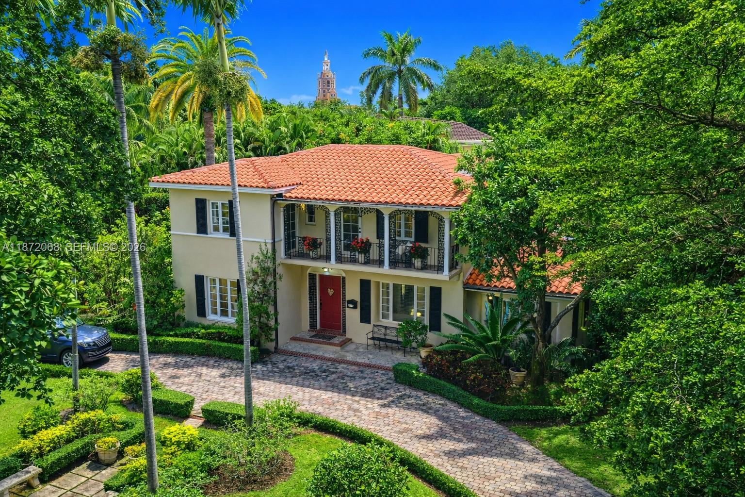 This valuable property is located on one of the most desirable and hard-to-find large lots in Coral Gables. 18,667 sq.ft. corner lot offers a rare opportunity to build around 3k additional sqft—a true rarity in this area.The quiet, low-traffic street,and there is ample space to add a pool. Sketches and rough plans are available for those wishing to expand.
Designed in 1939 by architect J.Fink,this two-story residence offers nearly 4k sq.ft. of living space.It features 3 bed., 3.5 baths, a master suite with walk-in closet, a formal dining room, and multiple living areas including an office, lounge, and TV room. 
Recent upgrades include a new roof, impact windows, electrical, and more. A detached garage equipped with A/C, full bath, and mini kitchen provides an option for a guest suite