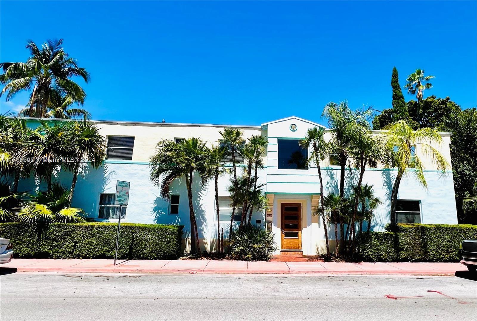 Property Rented $1900 / Mo Til August 30, 2025.  Stunning Art Deco Gem in South Beach! This exquisite 1-bedroom, 1-bathroom condo boasts gorgeous wood flooring, a modern open kitchen equipped with stainless steel appliances, central AC for added comfort, and a convenient walk-in utility closet housing a full-size washer and dryer within the unit. Enjoy a generously sized bedroom with ample closet space. Situated within walking distance to the beach, Publix supermarket, Whole Foods, coffee shops, and a variety of restaurants. Street parking available in Zone 2.