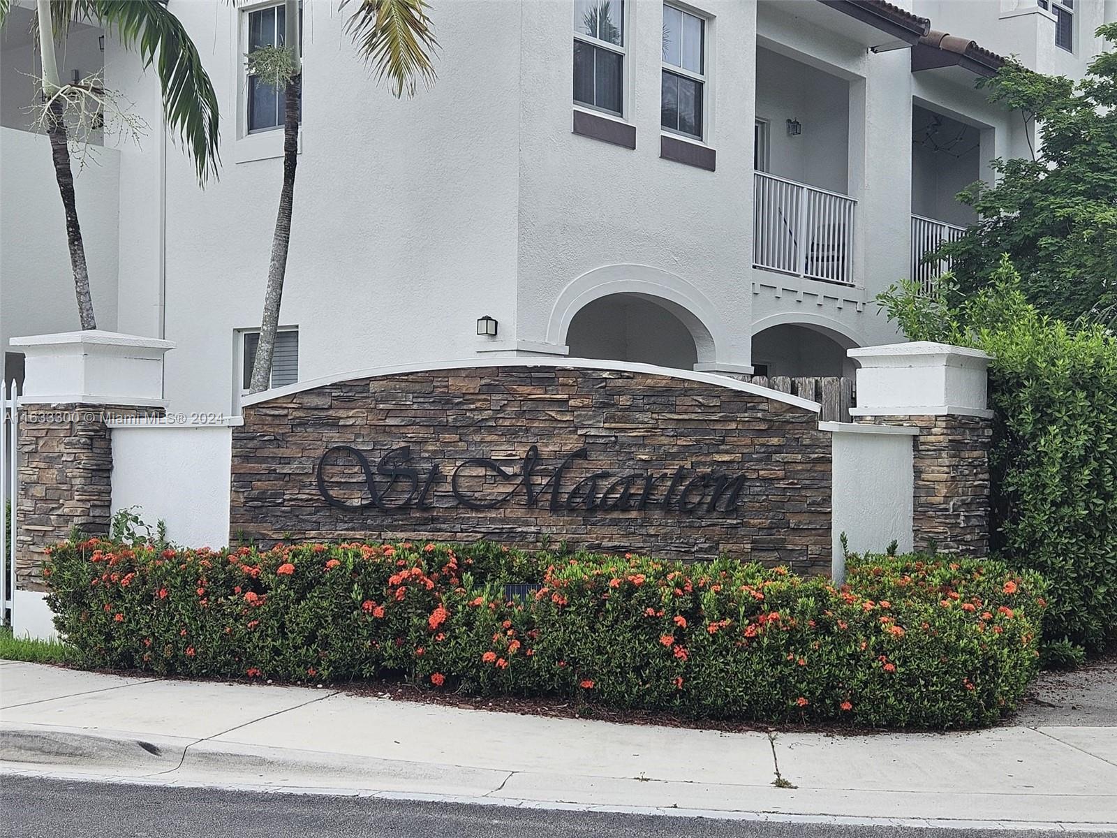 Beautiful Gate community apartment at St Maarten Complex at exclusive city of Doral. Open concept kitchen / dining and living room downstairs and convenient social half bathroom. Upstairs are the 2/2 bedrooms each with its own bathrooms. Laundry in site. 2 Parking spaces. Includes the enjoyment of The Grand Bay at Doral Clubhouse with resort-style amenities: Gym, Pool, Spa, Club House and more for explore!!! Security and maintenance 24 hours. Easy to show. Available immediately.