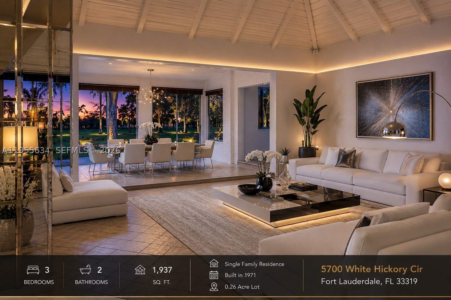 Rare opportunity to own one of the best waterfront locations in The Woodlands. Positioned on an oversized corner lot with approximately 200 feet of serene canal and lagoon frontage, this architecturally distinctive residence offers privacy, natural beauty, and exceptional long-term upside in one of Tamarac’s most exciting emerging luxury communities.

This spacious one-story home features 3 bedrooms, 2 bathrooms, and nearly 2,000 square feet of living space with a bright open layout designed for comfortable living and entertaining. The show-stopping centerpiece is the dramatic dome ceiling over the main living area, creating an impressive architectural statement filled with natural light and character rarely found in the neighborhood.

The home also features a 2022 roof under warranty, providing immediate value and peace of mind for future ownership. Expansive water views, lush landscaping, and tranquil surroundings create a true indoor-outdoor Florida lifestyle experience.

The Woodlands is entering a transformative new luxury era with future high-end redevelopment and premium amenities planned by renowned developer 13th Floor Investments — all with no special assessments currently anticipated to homeowners. As the community evolves, this property represents a unique opportunity to secure a premier location ahead of the area’s continued growth and revitalization.

Conveniently located near major highways, shopping, dining, golf, entertainment, and South Florida’s best attractions, this property is ideal as a primary residence, second home, or strategic investment opportunity.

Homes with views, lot size, and architectural presence like this rarely become available.