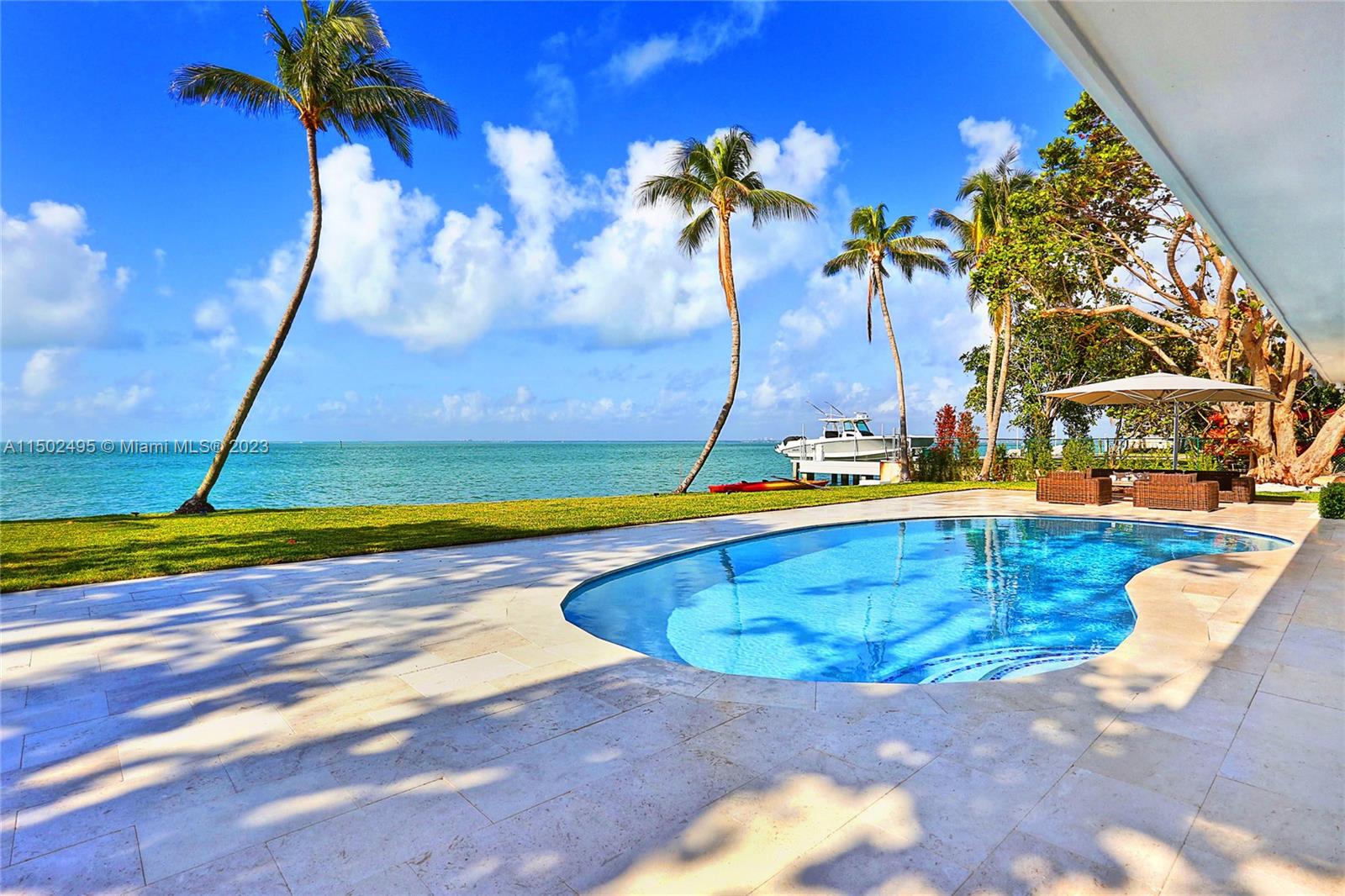 CROWN JEWEL OF KEY BISCAYNE!  Captivating wide open Bay vistas on rare
sought after S. Mashta Drive.  Situated among luxurious multi-million dollar
mansions, it offers unparalleled privacy and security. Highlight of this property
is its expansive 22,140 sq.ft. WF lot providing breathtaking views of the Bay,
from private yachts passing by to mesmerizing sunsets. Enjoy 3,085 sq.ft. recently
renovated “Hamptons like” villa as you imagine your dream home. Home can
also be easily leased to generate income. Excellent school system, Int'l
boutiques, and restaurants. Nestled between two exquisite parks boasting pristine
white sandy beaches, golf & tennis centers. Twenty minutes from vibrant
areas of Brickell Ave & Coconut Grove. 25 minutes from heart of S. Beach and
Miami Int’l. airport.