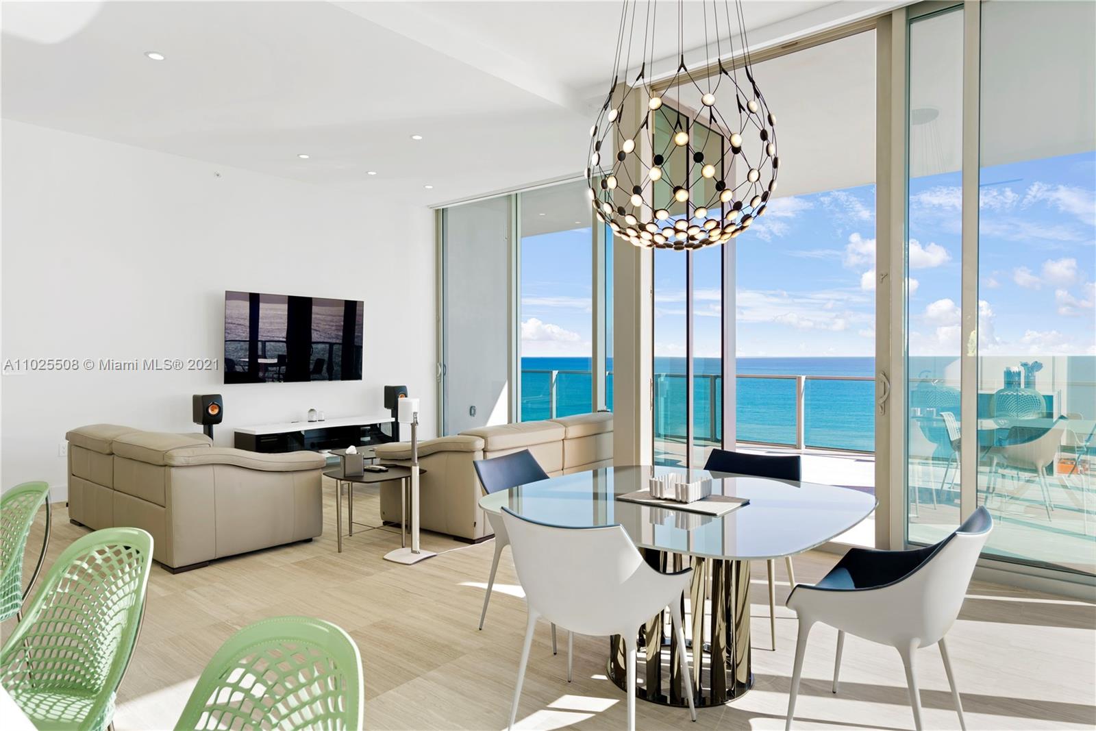 Rarely available Southeast Corner Unit at L'Atelier Boutique Building with 25 residences in Miami Beach.  Enter through your Private elevator to a  flow thru residence with 4 bedrooms/4.5 bathrooms.  Direct Ocean views, Biscayne Bay views, Intracoastal Waterway, Miami Beach Skyline and Downtown Miami. Expansive Balcony with over 1,300 sq. ft. to entertain or just relax.  12' ceilings,  Ornare Closets, Italian kitchens by Poliform with Gaggenau appliances,   L'Atelier offers 24hr valet, pool & beach attendant, oceanfront infinity edge swimming pool, poolside cabanas, bar, whirlpool spa, hammock garden, spa facility w/sauna & hammam, & double height state-of-the-art gym.  Ocean and Boardwalk is your backyard.