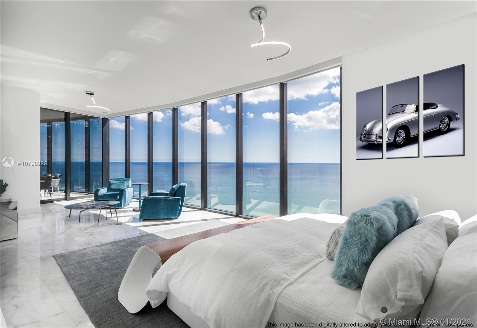 A Luxury Turnkey unit; all Italian furnitures are included ready to move in!! This beautiful Apt has direct Ocean & intracoastal Views. 2 car Parking space at the unit, High Tech Dezervator (car elevator) for your 100% privacy. If your customer like Privacy, then this is the perfect Unit!! Private pool at your own balcony, Spa, Gym, Restaurant, Bar, Yoga, Game Room, walk to the Beach in a 5 stars VIP Service.