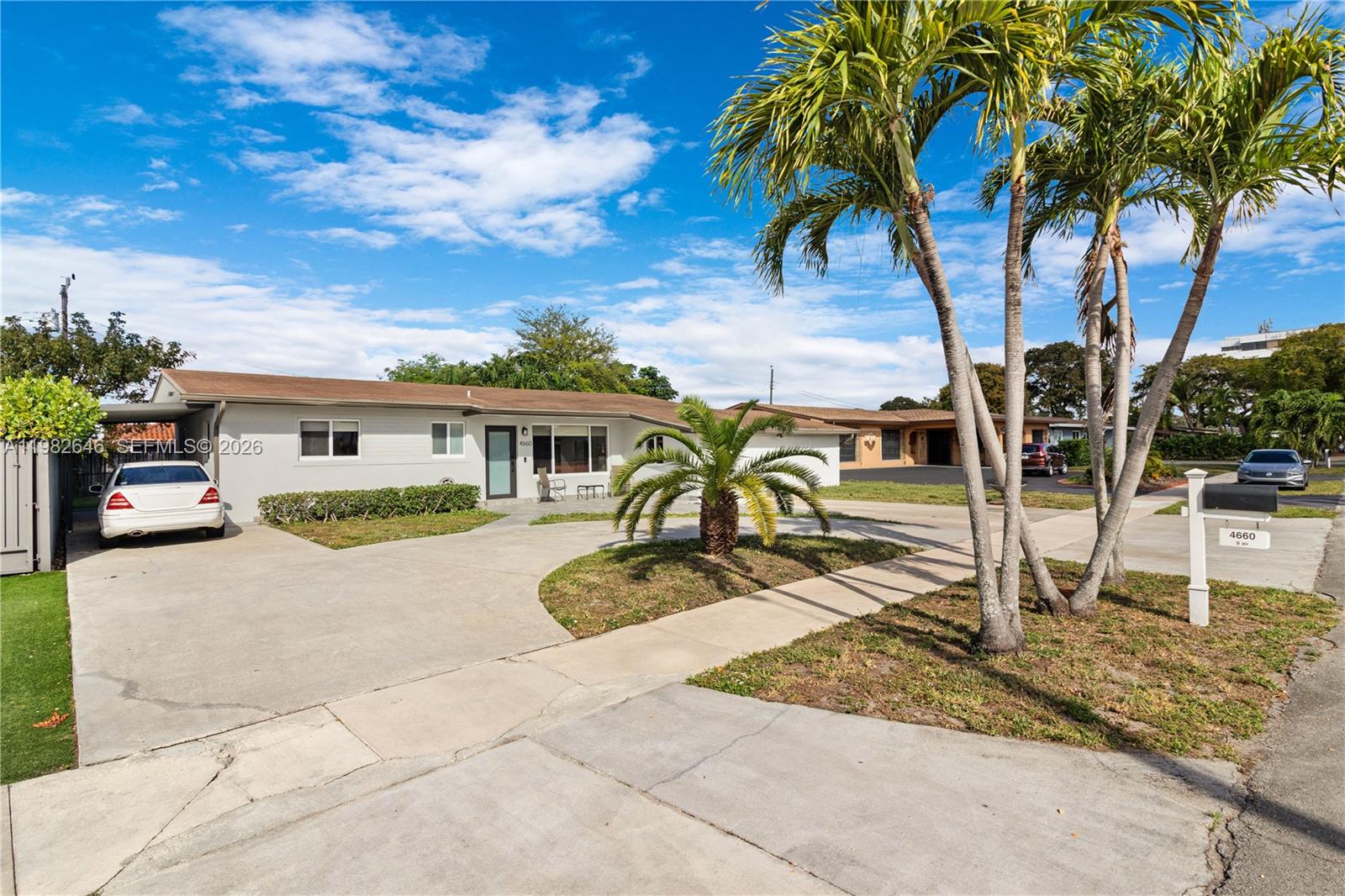 Spacious 4 bedroom, 3 bathroom home with attached in-law quarters located in desirable area in Hialeah. Neighborhood known for larger lots & larger homes...this one is no exception! Plenty of parking with circular driveway and car port. Inside, the living room flows to the dining area and kitchen, ready for your personal touch.
The large family room opens to a large covered terrace perfect for entertaining. The yard has plenty of space for pets, plus a covered shed. All doors and windows are impact-resistant except double doors leading to patio which have shutters. In-law quarters ideal for extended family, guests, or flexible living arrangements. Quiet neighborhood with neighbors that have owned for many years! Close proximity to Larkin Hospital, mall, groceries, restaurants & more.