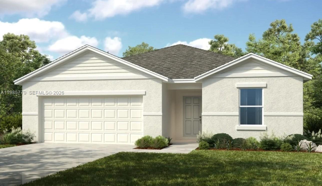 What's Special: Single Level Living | Covered Lanai | Deep Backyard. New Construction - June Completion! Built by America's Most Trusted Home Builder. Welcome to the Goldfinch at 6730 Equinox Lane in Solena! This cozy new single-story home feels both smart and stylish with its open-concept layout. The great room, dining area, and well-equipped kitchen with a central island come together to create a bright and welcoming space you’ll love. Off the kitchen, sliding doors open to the lanai, giving you a relaxing spot to enjoy the outdoors. The primary suite sits at the back of the home and features an en-suite bath and walk-in closet for comfortable living. Three secondary bedrooms, a full bathroom, the laundry room, and access to the two-car garage are all thoughtfully placed just off the foyer. Solena is a welcoming new community in North Fort Myers, conveniently located off Slater Road near Bayshore for easy access to I-75 and local attractions. With no CDD fees and a non-flood-zone location, living here feels even more enjoyable. Enjoy the Florida outdoors at nearby beaches, parks, and the Great Calusa Blueway Trail, or spend the day on Sanibel Island, at Gulf Coast Town Center, or Edison Mall. Sports fans can also catch spring training games for the Red Sox and Twins, all just a short drive from downtown Fort Myers. Additional Highlights Include: Whole house blinds, refrigerator, and top load washer and dryer. Photos are for representative purposes only. MLS#A11985779