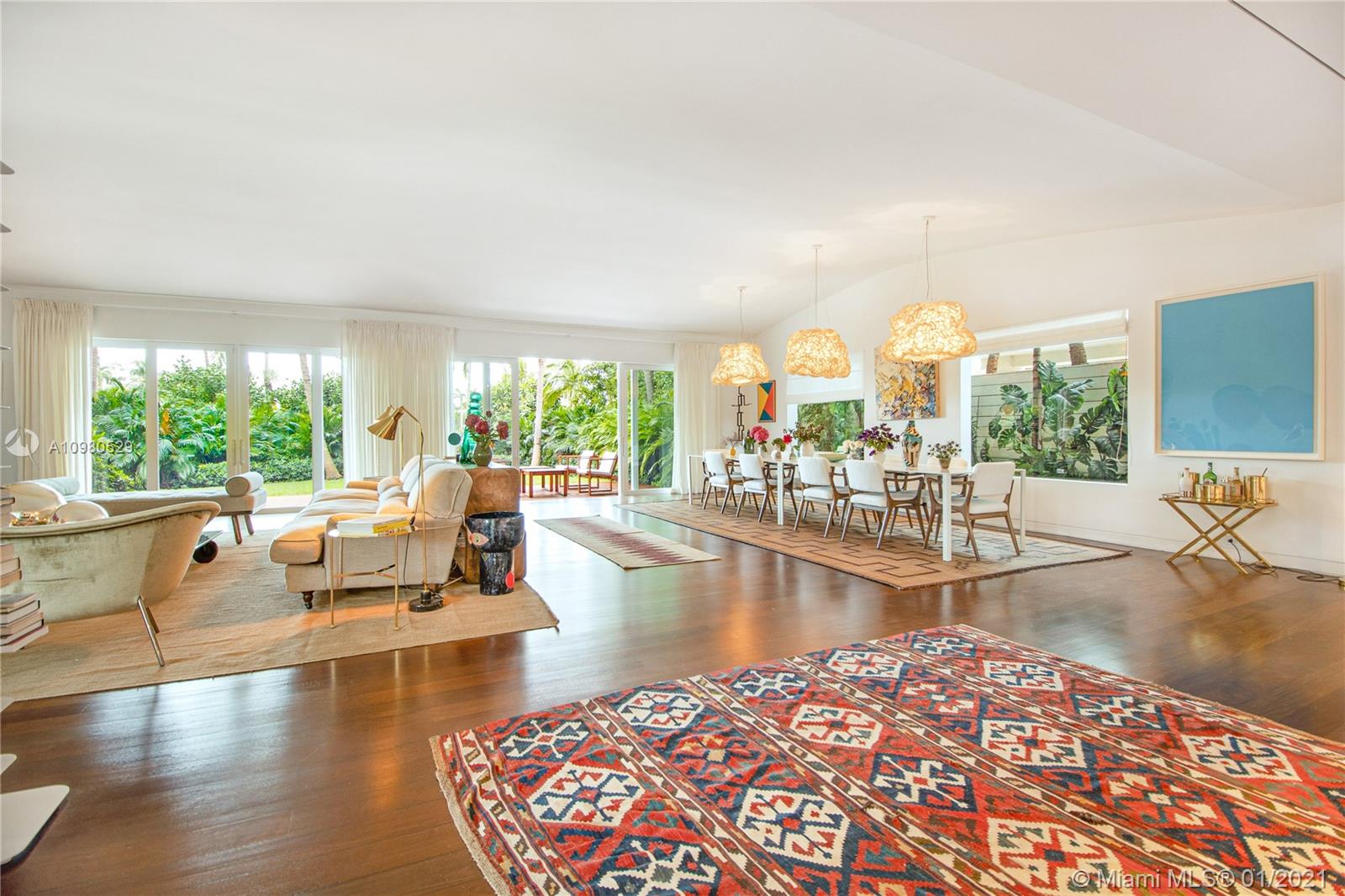From the owners of world famous Le Sirenuse in the Amalfi coast, after 2 years of extensive renovation here is  the most sophisticated and elegant home in Miami Beach. Lushly surrounded by tall hedges providing extreme privacy and with dramatic west  views of La Gorce Country Club, this exquisite home cannot be described in words.  Large inviting living room,  custom copper paneled kitchen,  gorgeous bathrooms, wood floors, lap pool and covered patio.  Furniture available for sale Check out video and 3d tour links