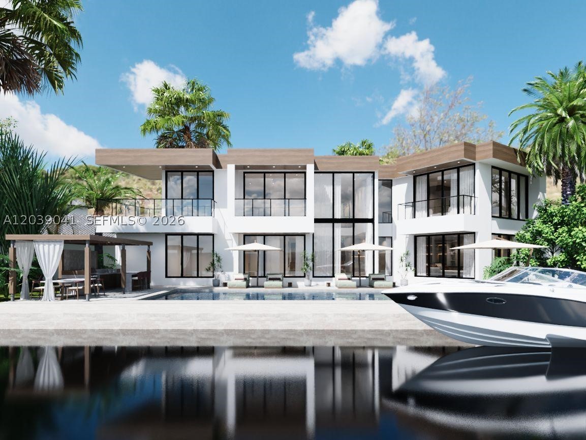 Welcome to the first offering in The Intracoastal Collection — a curated series of modern waterfront residences designed to embody Fort Lauderdale’s premier coastal lifestyle. This exceptional deep-water estate blends refined architecture, elegant neutral finishes, and thoughtfully designed living spaces with the ultimate yachting convenience of unrestricted ocean access and no fixed bridges. Spanning over 5,000 square feet with 6 bedrooms, the residence offers exceptional scale and flexibility to accommodate both grand entertaining and comfortable everyday living. Impeccable attention to detail is showcased throughout, including a custom-designed chef’s kitchen with hidden secondary kitchen and pantry, temperature-controlled wine room, private fitness studio, expansive primary suite with seating and office area, separate his-and-her closets, and a spa-like bathroom, all complemented by seamless indoor-outdoor entertaining spaces. Additional features include attached garage parking with a vehicle lift system to accommodate multiple cars. Approved plans are in place, presenting a rare opportunity to collaborate with The Intracoastal Collection designer to further customize and make this residence uniquely your own. Positioned on a premier waterfront lot with a brand-new 124-foot concrete seawall and dock, this home represents a rare opportunity to own a residence within The Intracoastal Collection on the North Fork of the New River waterway.