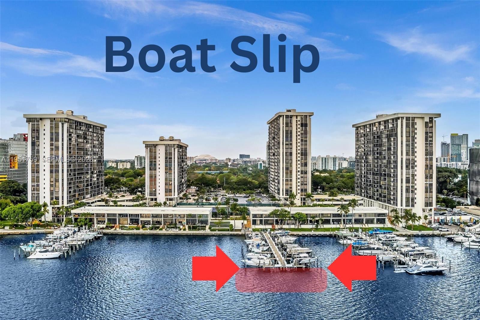 TWO BOAT SLIPS - Opportunity to own two adjoining boat slips (Slip 54A & 55A) at the exclusive Brickell Place Marina. This price reflects the sale of both 36 foot slips. Can accommodate up to 72+ ft vessel or two 36-ft boats. The slips are located at the end of the pier for easy maneuvering, with no drawbridges and direct access to Biscayne Bay and the Atlantic. Private marina with on-site management, electric and water and secure docking. Prime Brickell location next to the St. Regis Residences. Brickell Place Condo ownership required.