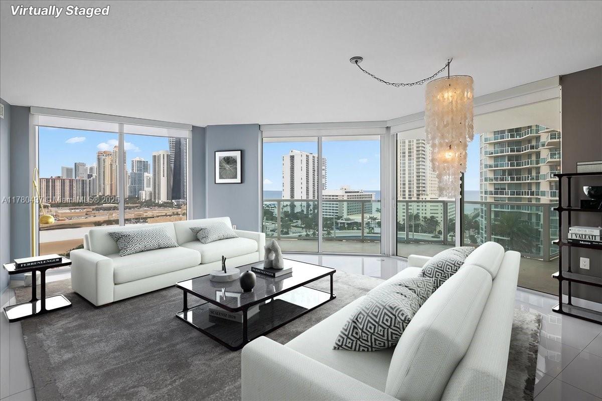 BEST DEAL AT ST TROPEZ 2. Beautiful Ocean views from this large 3 full bedroom condominium in Sunny Isles Beach with new kitchen and new appliances. Prime location right across from the ocean in a full service building. Swimming pool, gym, security, coffee shops and many retail shops for your convenience. City park being built across the boulevard, pier with restaurant steps away on one of the most prestigious beaches in South Florida. Beautiful Terrace with amazing views. 
Condo has an agreement with Sole on the ocean for beach access, chairs and umbrella.
